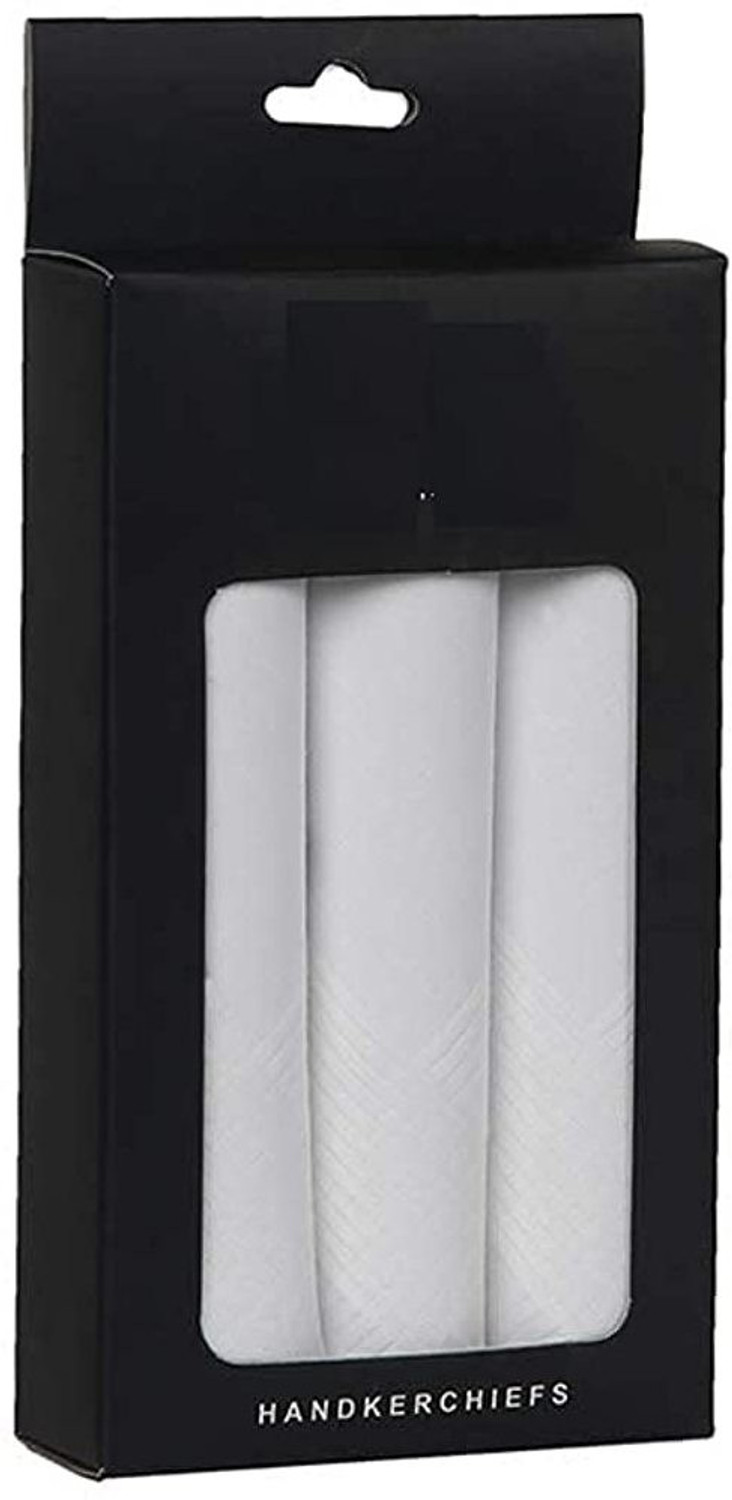 Image of Inara 100% PREMIUM COTTON HC-2020 /4 [ inchWhite inch] Handkerchief