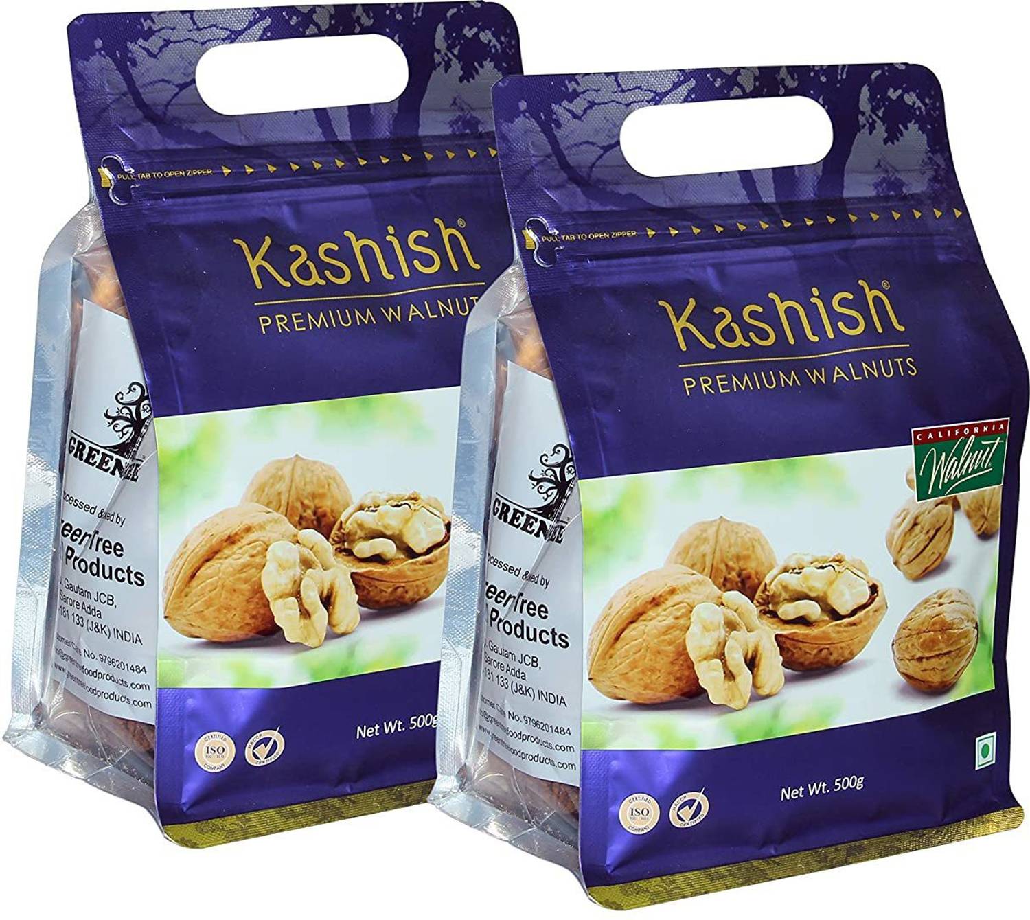 Kashish Premium California Jumbo Inshell Walnuts/Akhrot (Walnut with Shell) 1KG Pack Walnuts