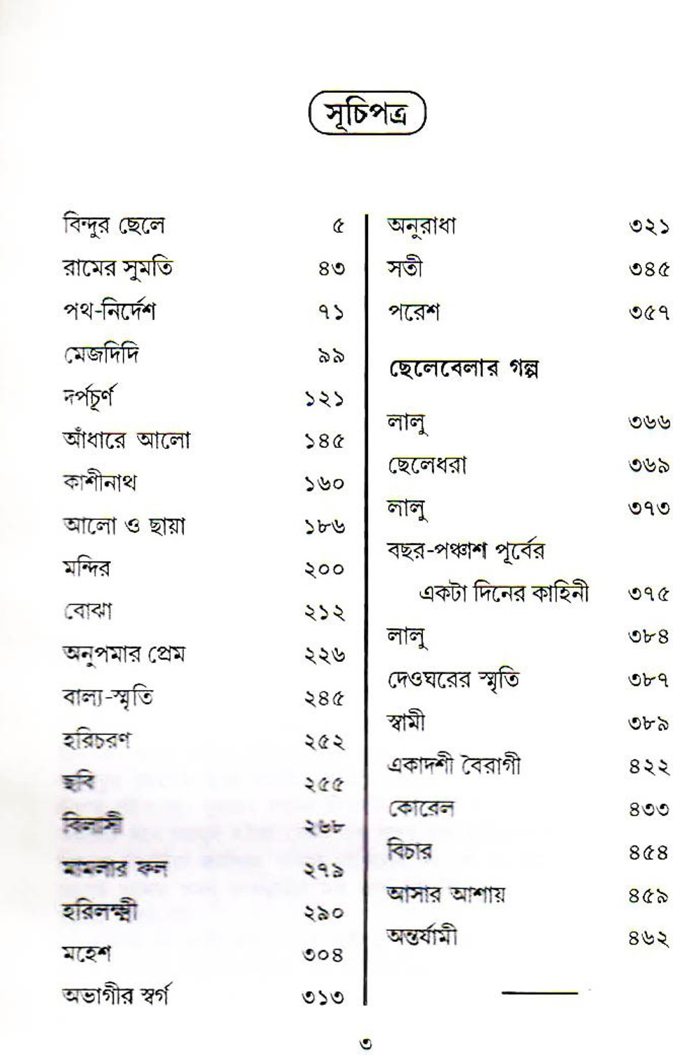 Image of SARAT GALPA SAMAGRA Bengali, Sarat Chandra Chattopadhyay