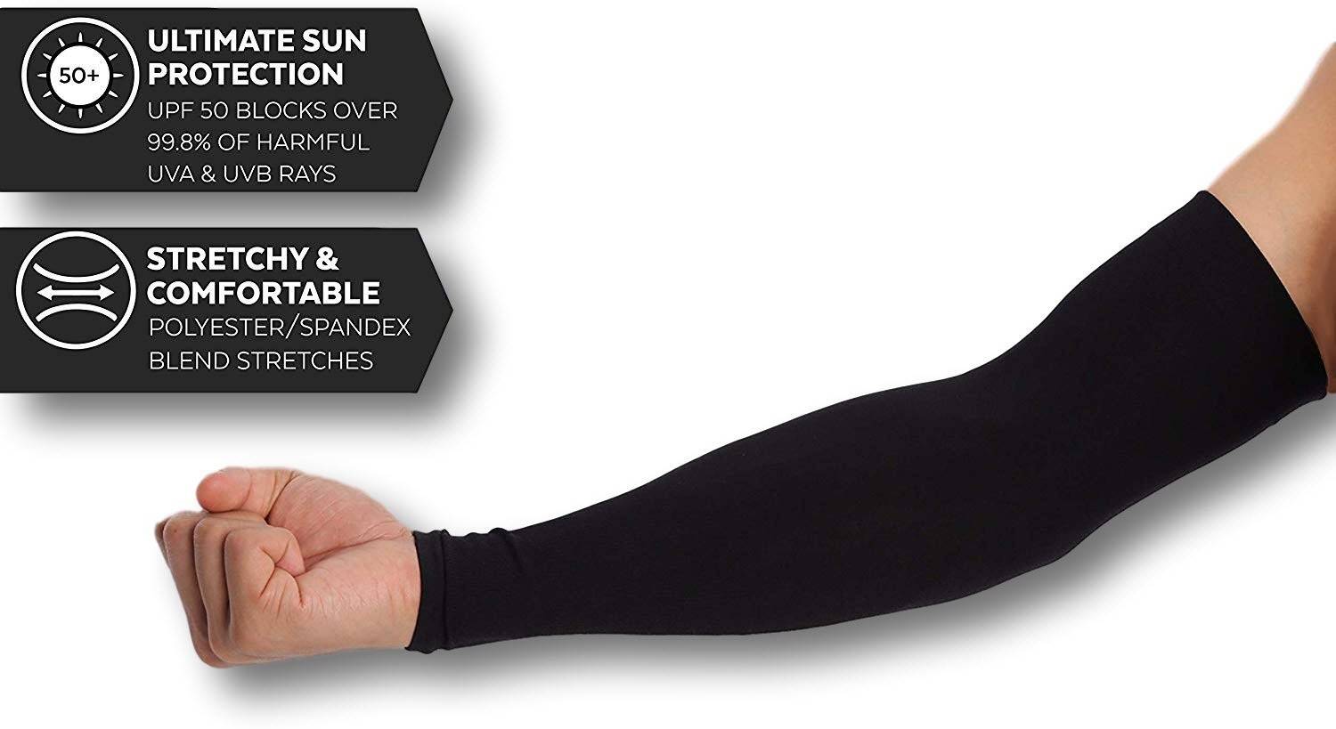 EUROCARE UV Protection Riding Sleeves Gloves Black - Image 5