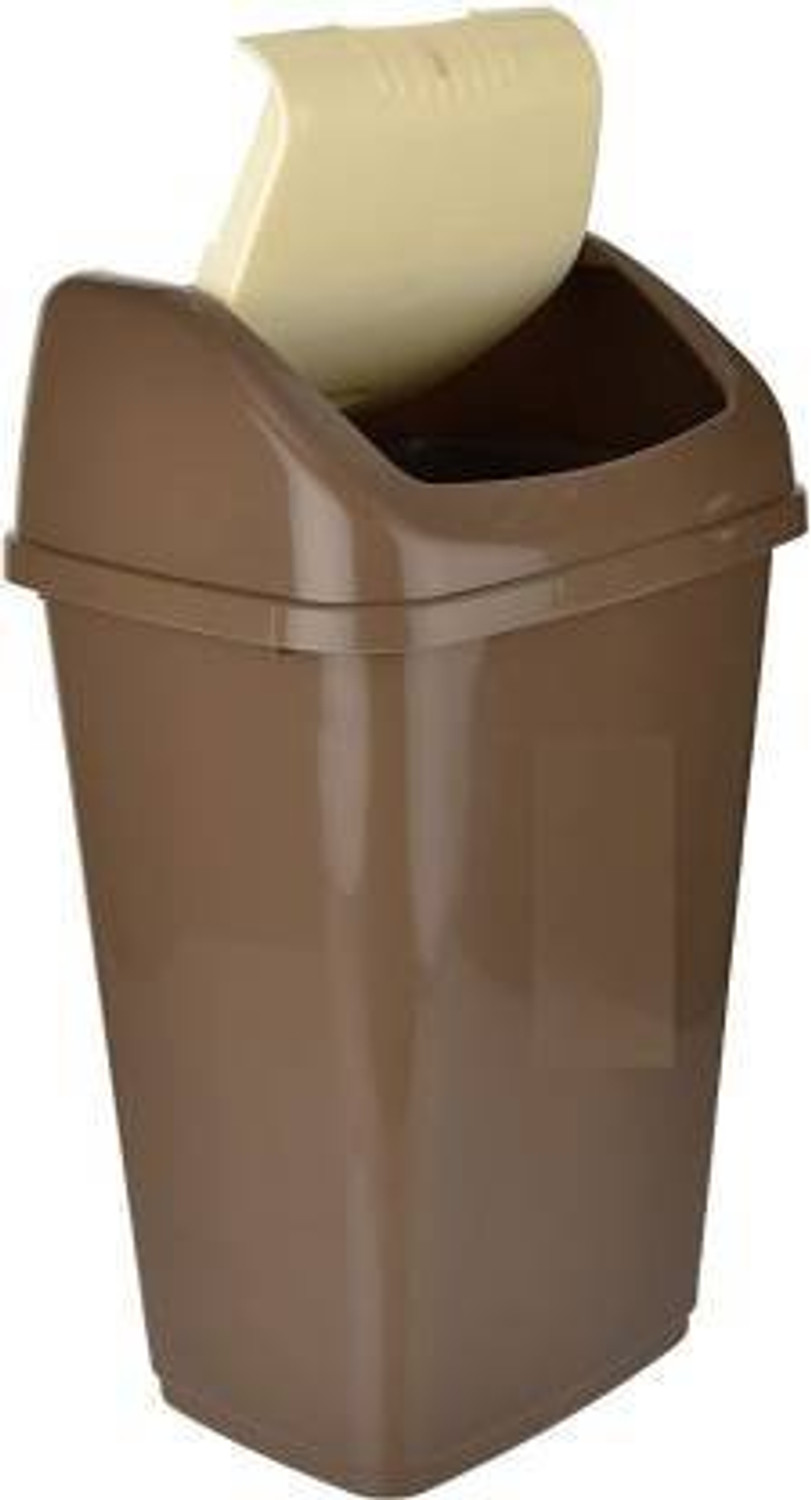 Image of PRAGATI SALES New Modern Swing Brown Dustbin ( 25 L ) Brown ( 1 pcs ) Plastic Dustbin