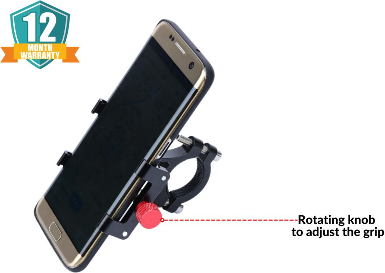 Image of Yellowfin Grip Fixed type Non rotating Bike Mobile Holder