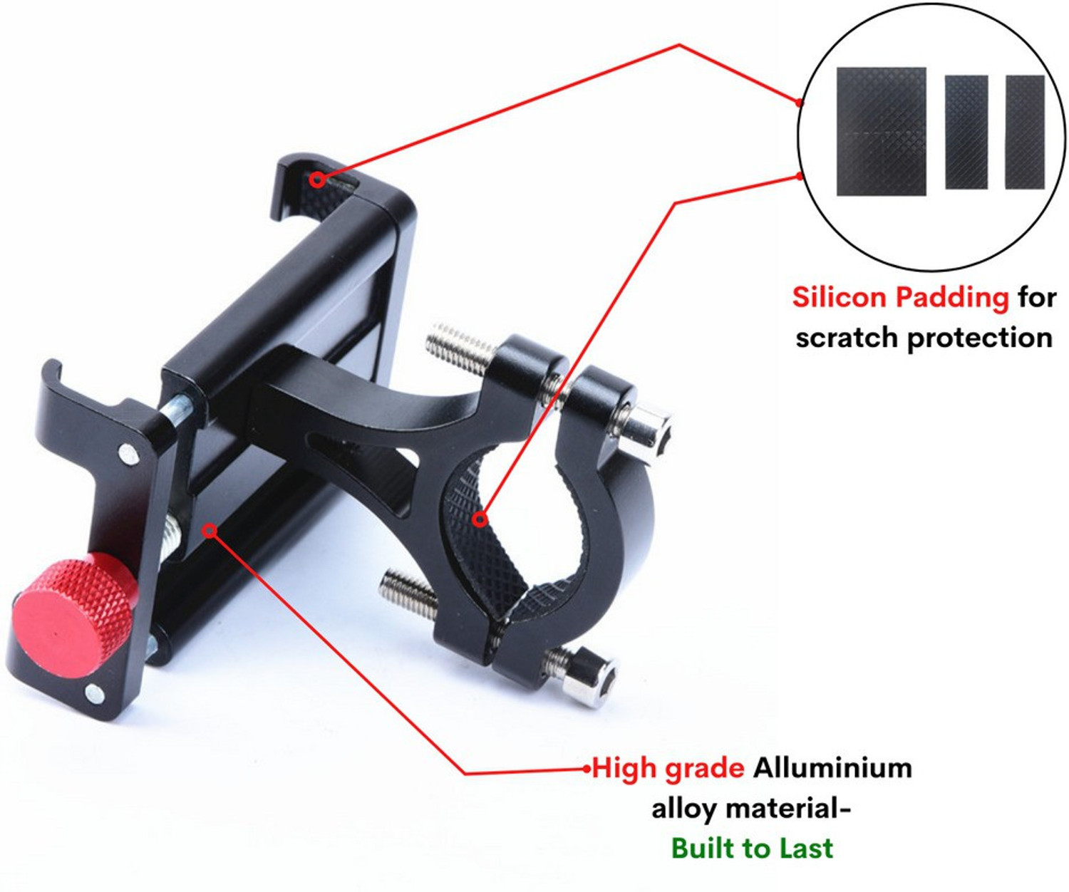 Image of Yellowfin Grip Fixed type Non rotating Bike Mobile Holder