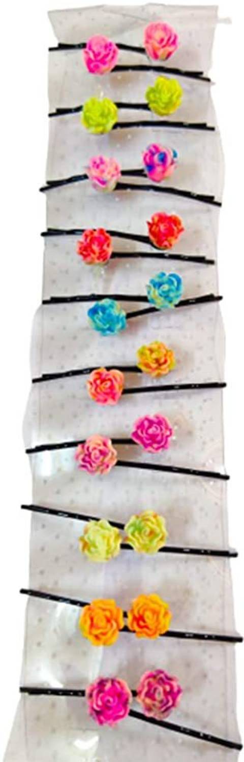 Avanti Creation Flower Bobby Hair Pins for Girls Women & Kids Pack of 10 Pair Hair Pin