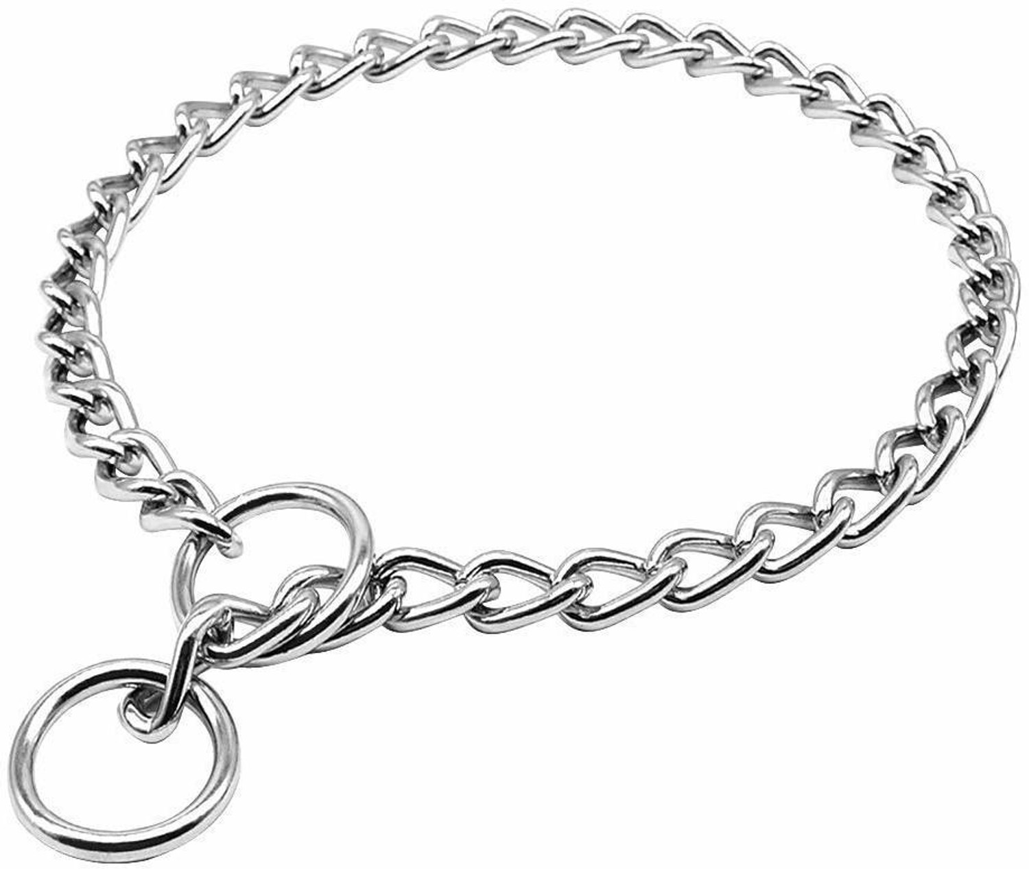 Image of Rvpaws Stainless Steel Chock Chain for Dog 10 No, 24 Inch Plain Dog Collar Charm
