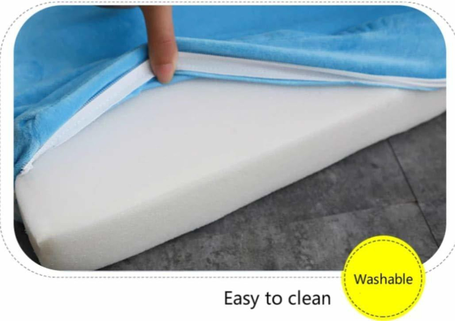 Image of kitchDeco Kids Fold able Sofa Cum Bed 0 to 2 Years Fabric Sofa