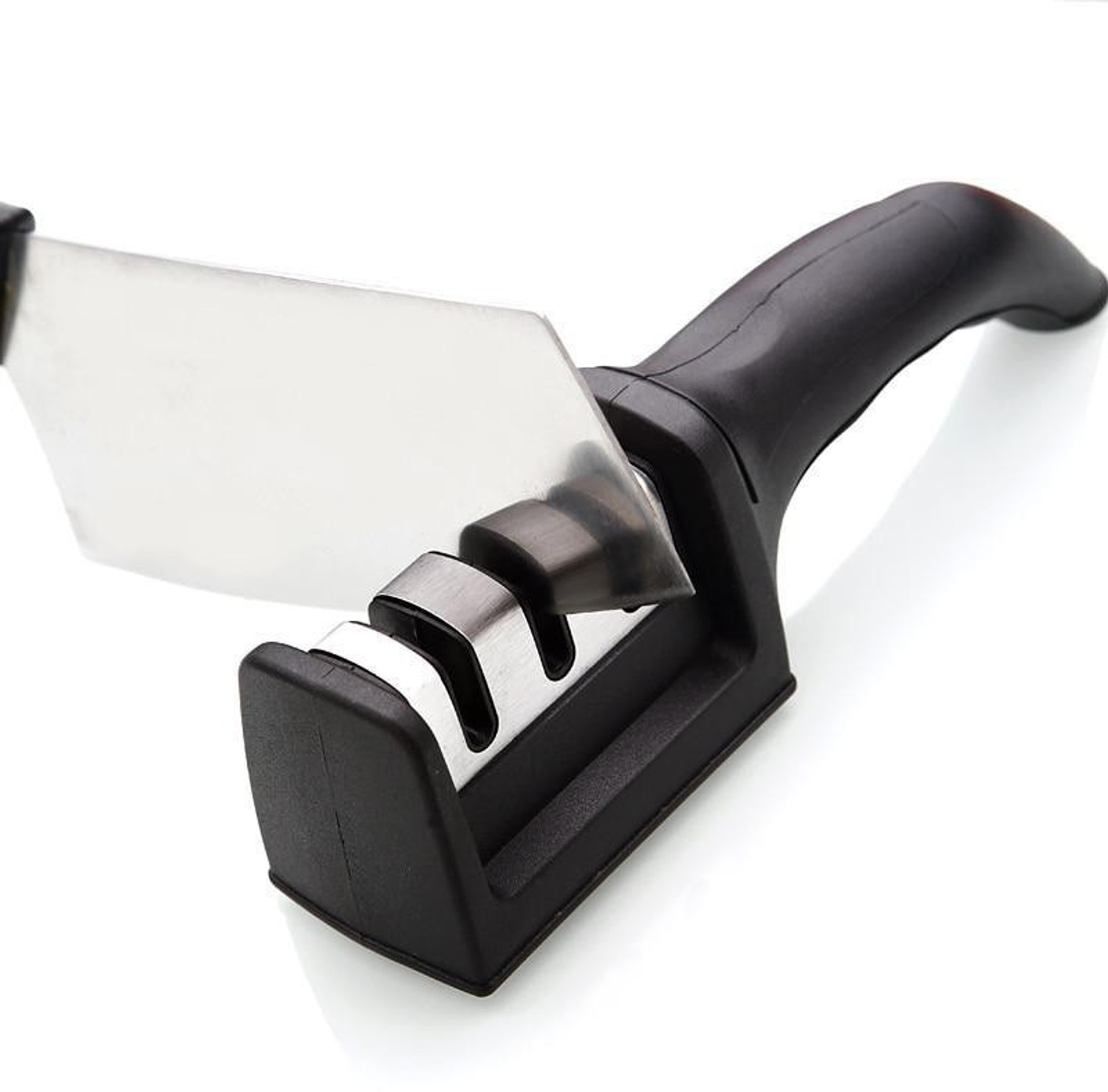 Image of Muktbhav Kitchen Manual Knife Sharpener 3 Slots Sharpening Tool for Ceramic Knife and Steel Knives Knife Sharpening Steel