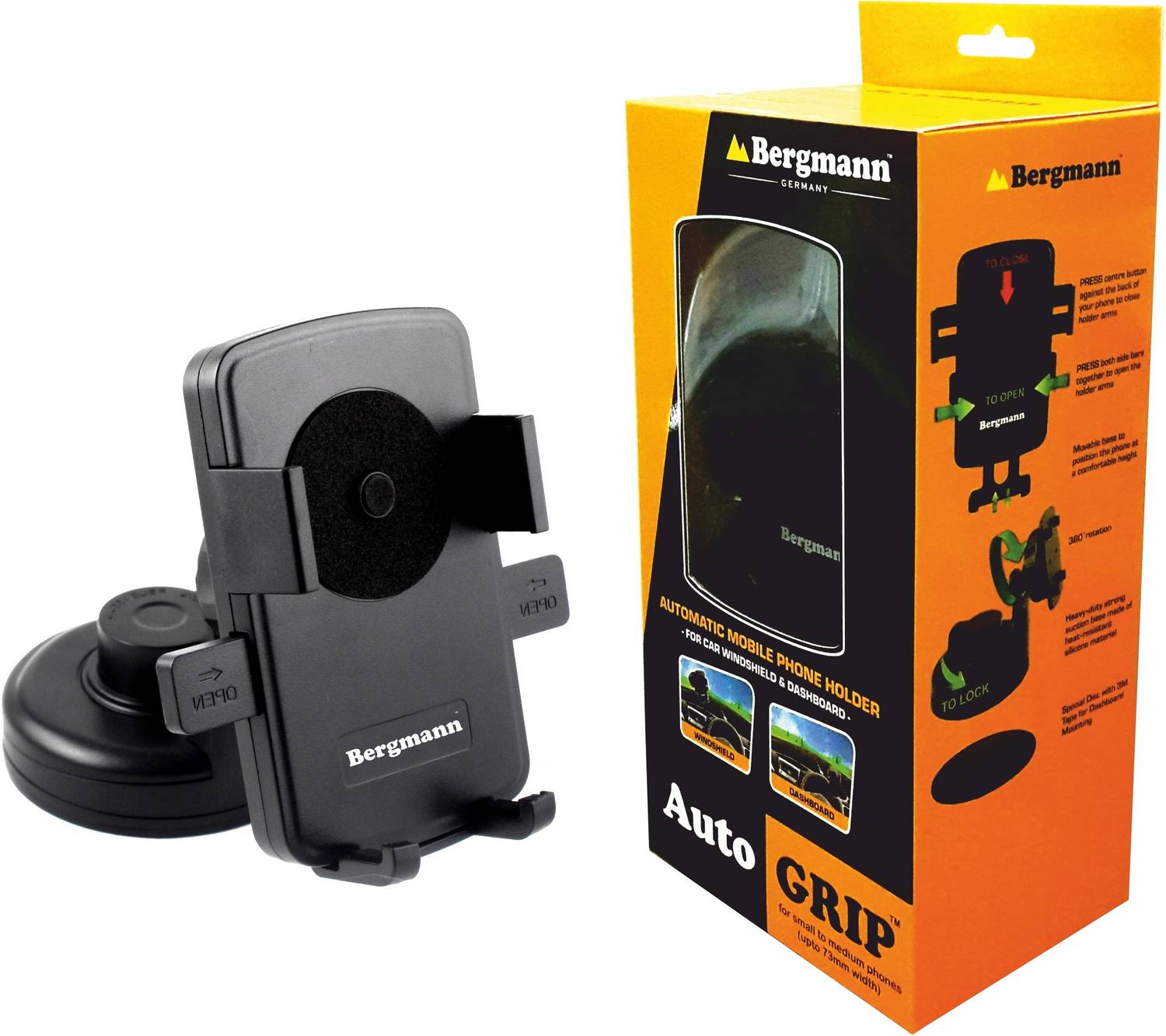 Bergmann AutoGrip Car Mobile Holder for Windshield