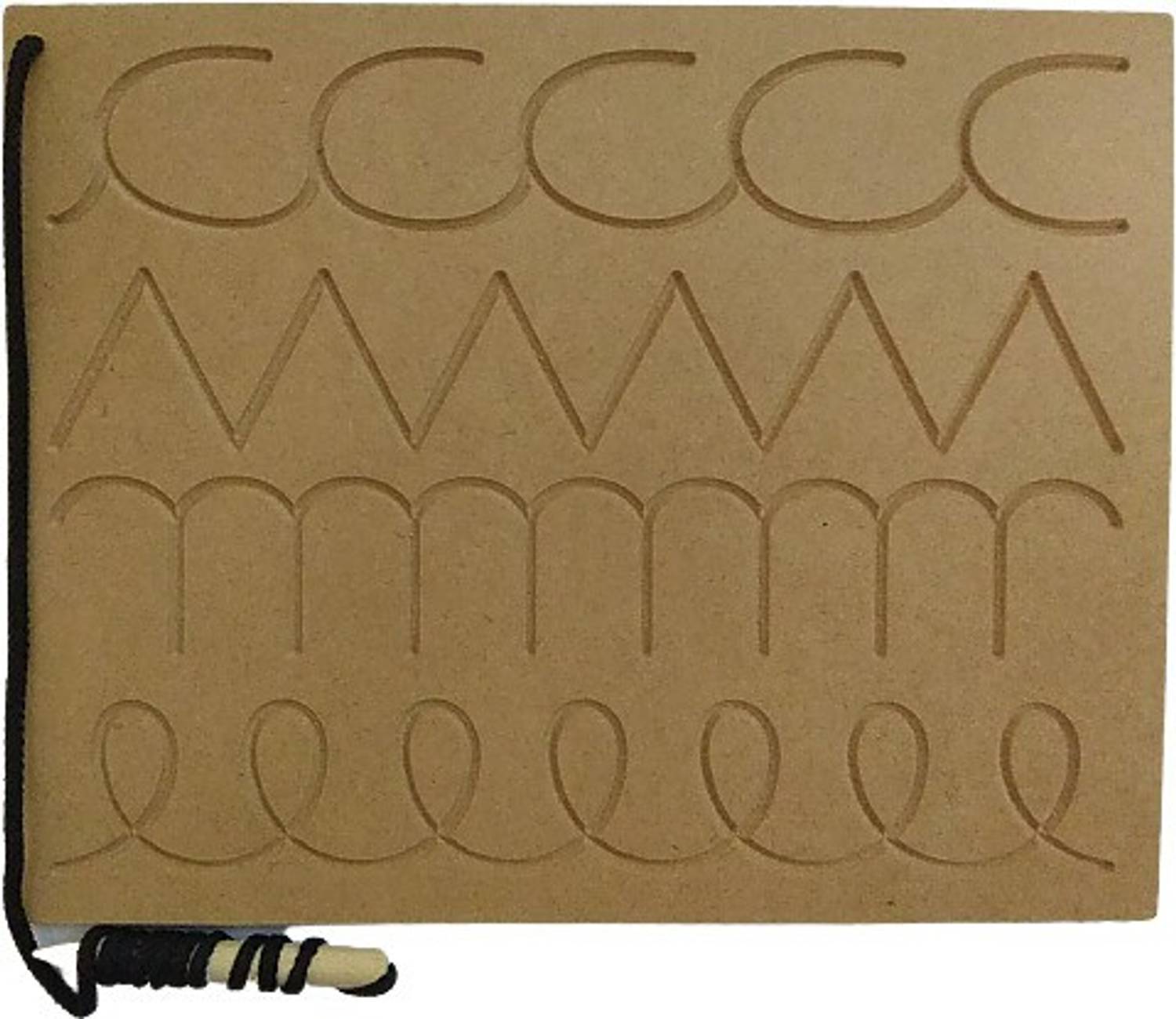 Ashmi Wooden Writing Patterns Practice Writing Boards for Kids - Wooden Educational Toys Trey Improve Gripping and Writing Skill for Kids 2 Years And Above, Basic Hand Move Patterns tracing Boards, Learning Wooden Toys Set 2