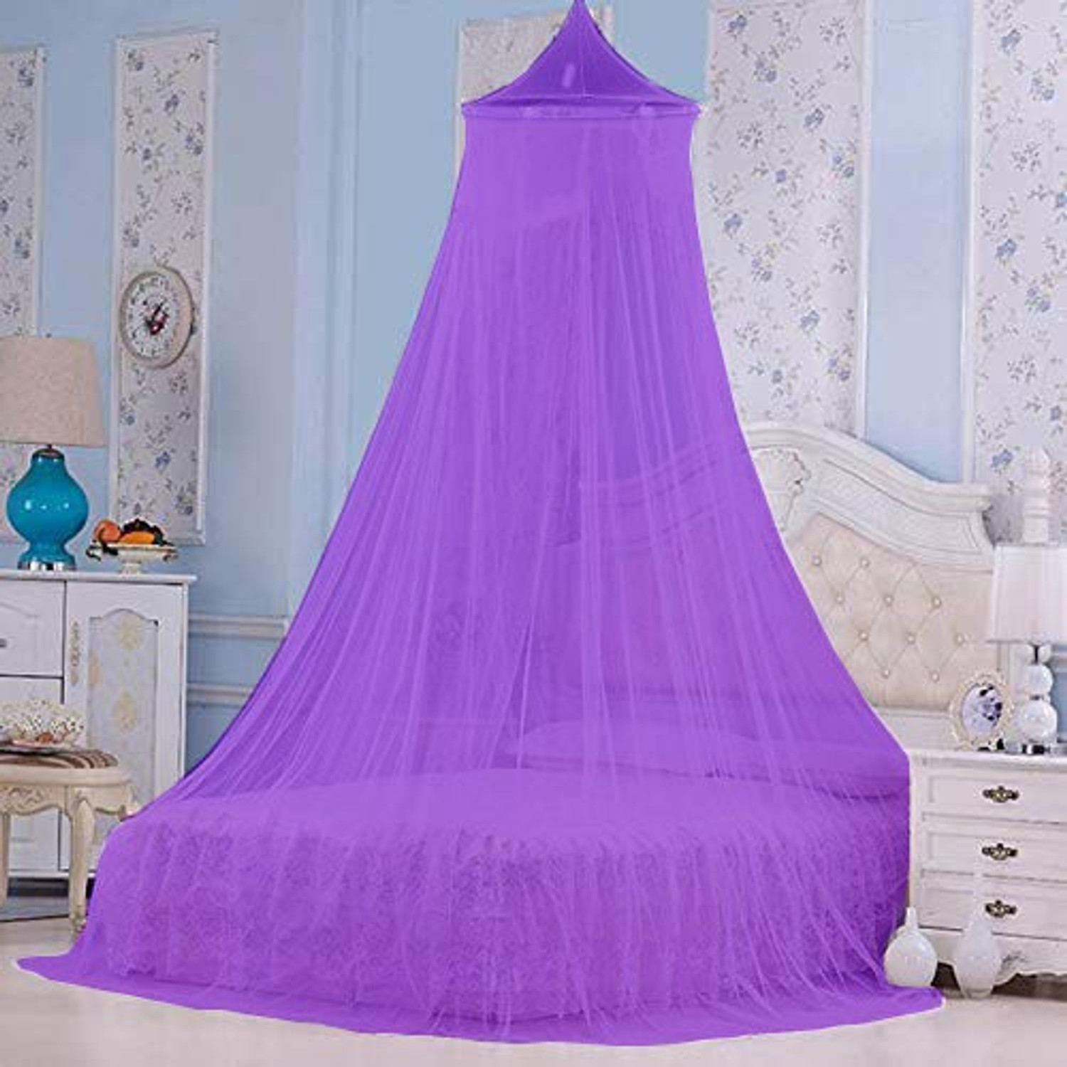 Image of Shree Kriday King Size Bed Hanging Round Polyester Washable Adults Mosquito Net