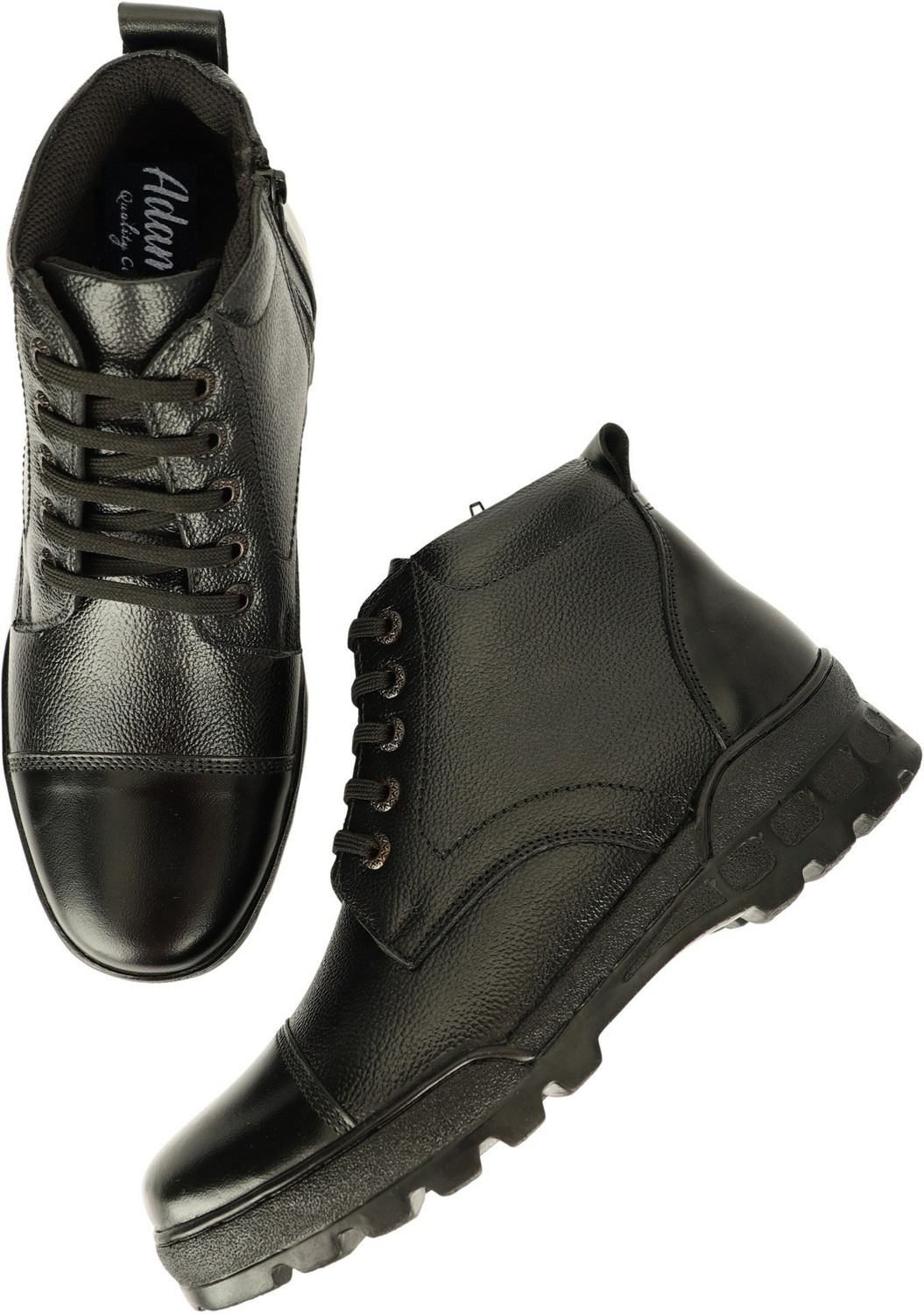Image of SHOZEN 100% Leather Police /Army /Official Officer Class /NCC / driving /daily use Boots For Women