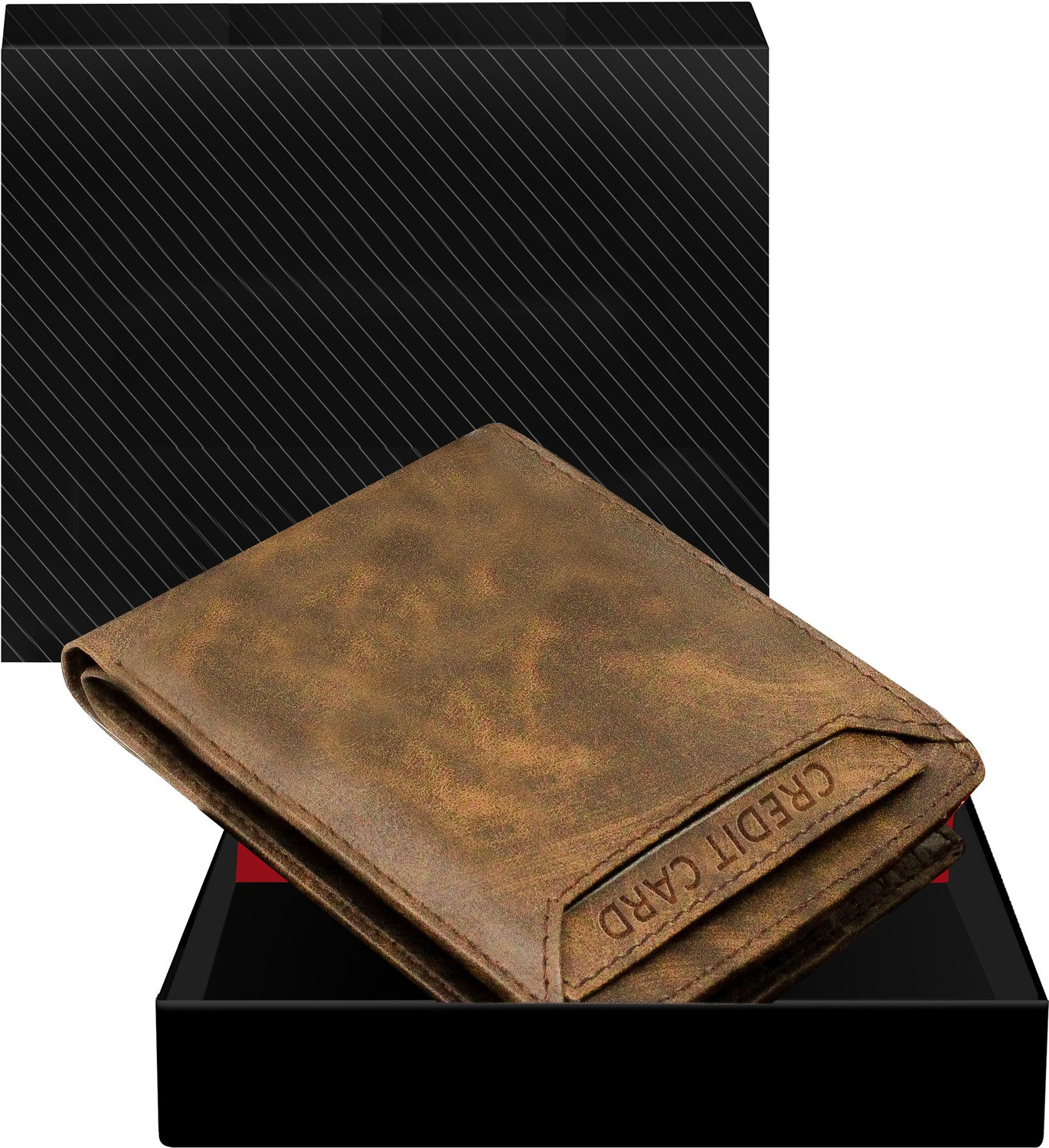 Image of RKSTORE Men Casual, Evening /Party, Formal Brown Artificial Leather Wallet (8 Card Slots)