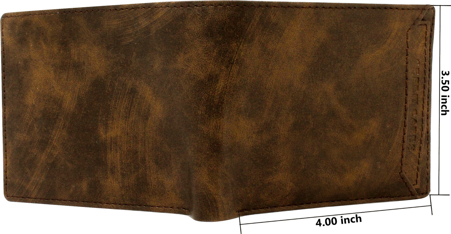 Image of RKSTORE Men Casual, Evening /Party, Formal Brown Artificial Leather Wallet (8 Card Slots)