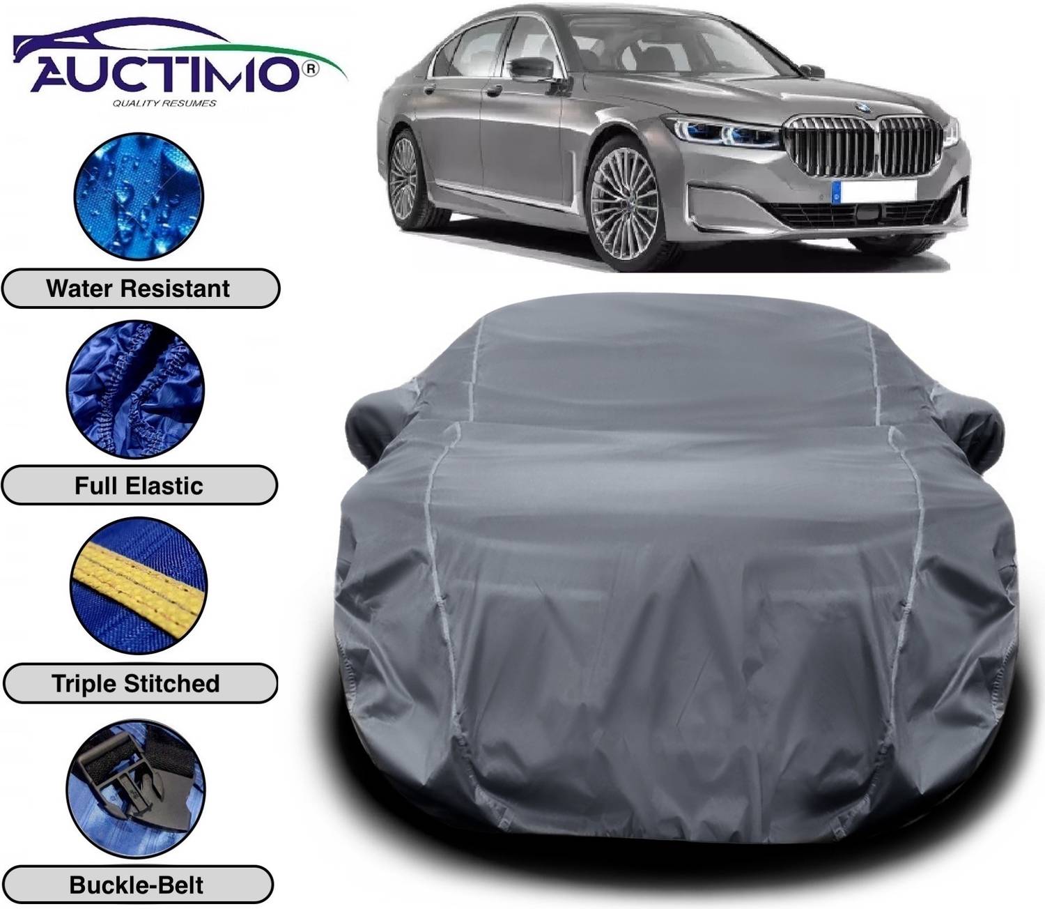 AUCTIMO Car Cover For BMW 7 Series (With Mirror Pockets)