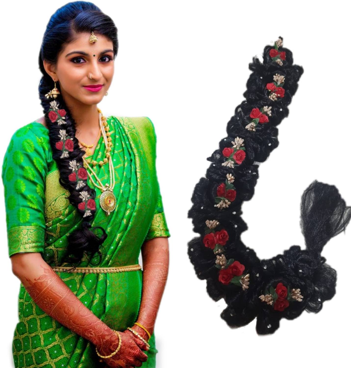 Aishwarya Fancy choti for instant ready to wedding party function Hair Extension