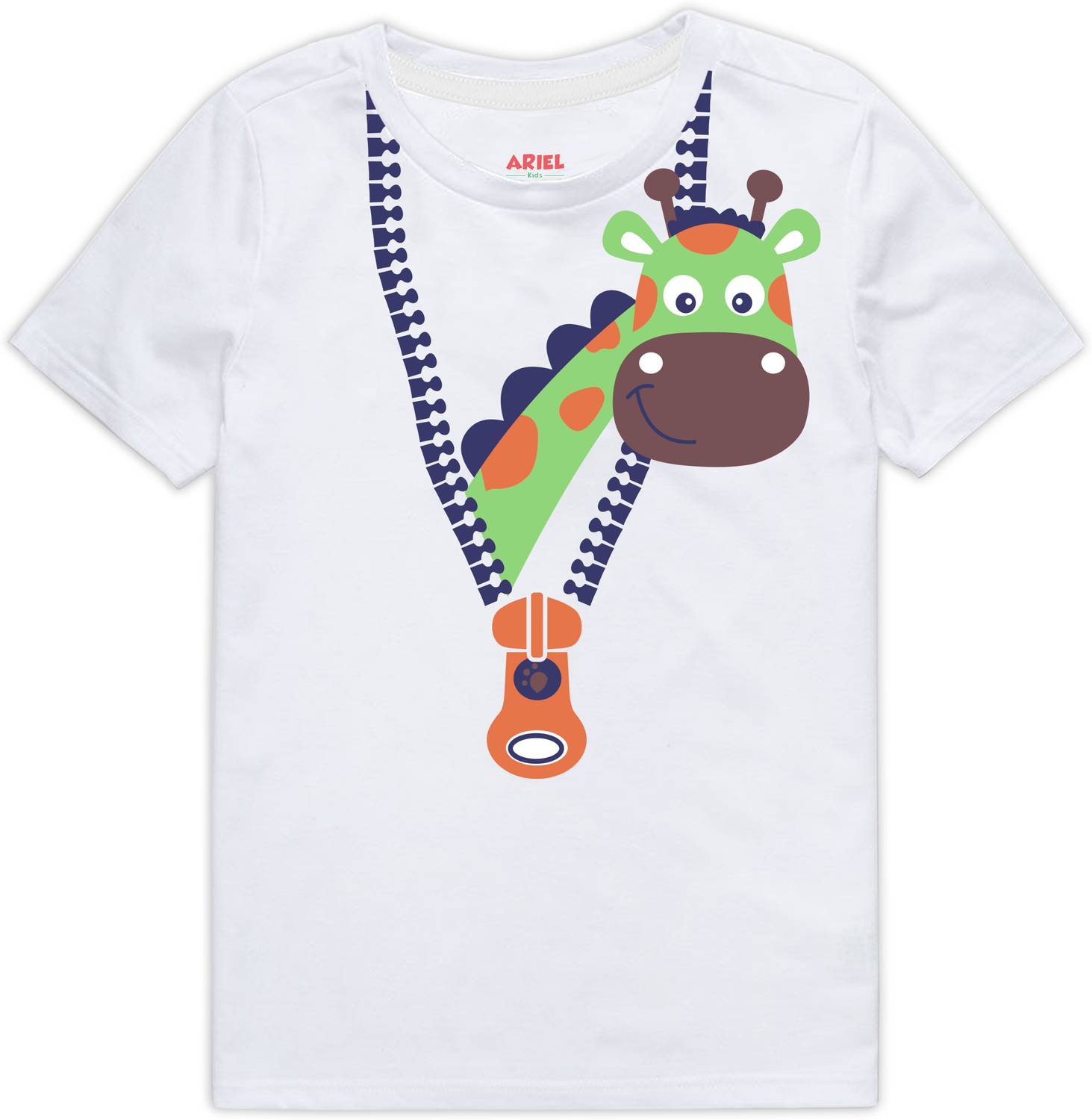 Ariel Boys Tie & Dye, Printed Cotton Blend Regular T Shirt
