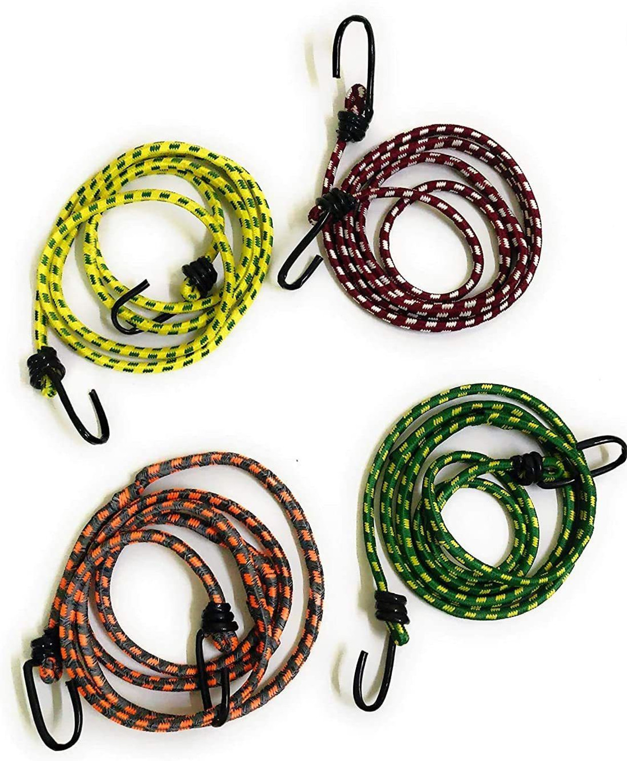 Image of hinik Elastic Rope-6ft Multicolor (Length: 2 m, Diameter: 10 mm) set of 4 Multicolor