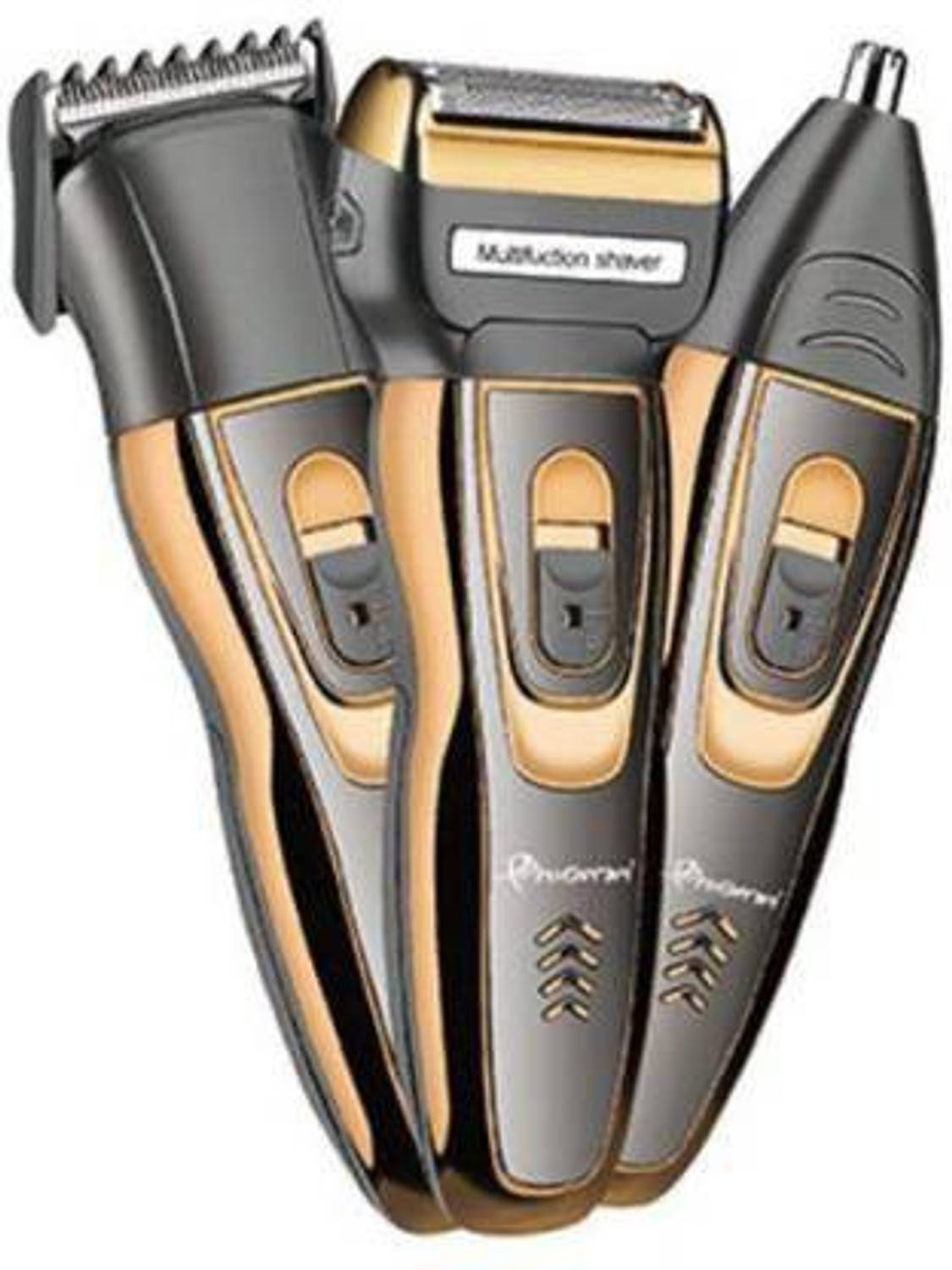 BITTERNs GM 595 RECHARGABLE 3 IN 1 , HAIR AND SHAVER CLIPPER Runtime: 45 min Trimmer Trimmer 45 min  Runtime 4 Length Settings