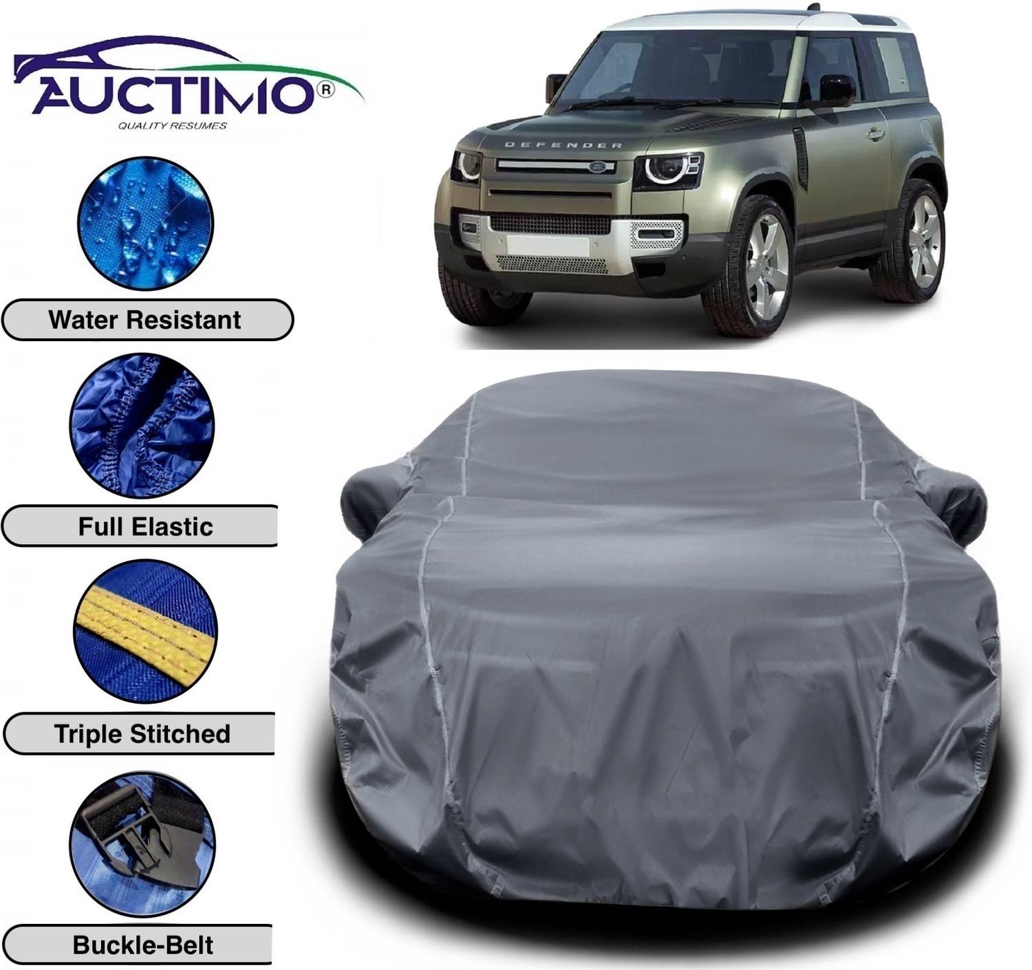 AUCTIMO Car Cover For Land Rover Defender (With Mirror Pockets)