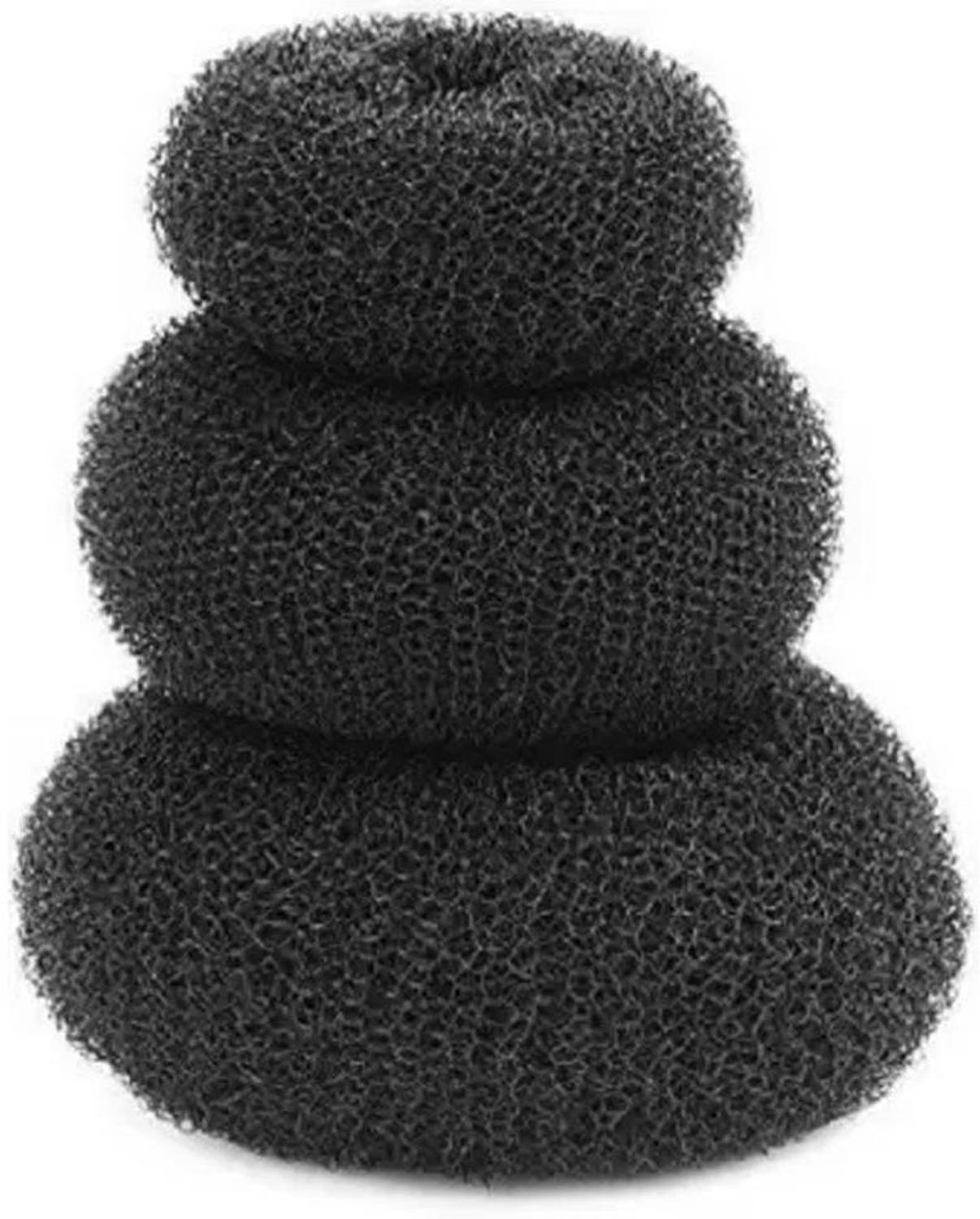 AIDMG 3 Pieces Hair Donut BunBlack Bun Hair Accessory Set (Pack of 3) Bun