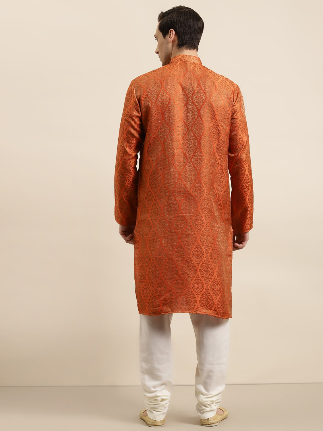 Image of SOJANYA Men Woven Design Straight Kurta