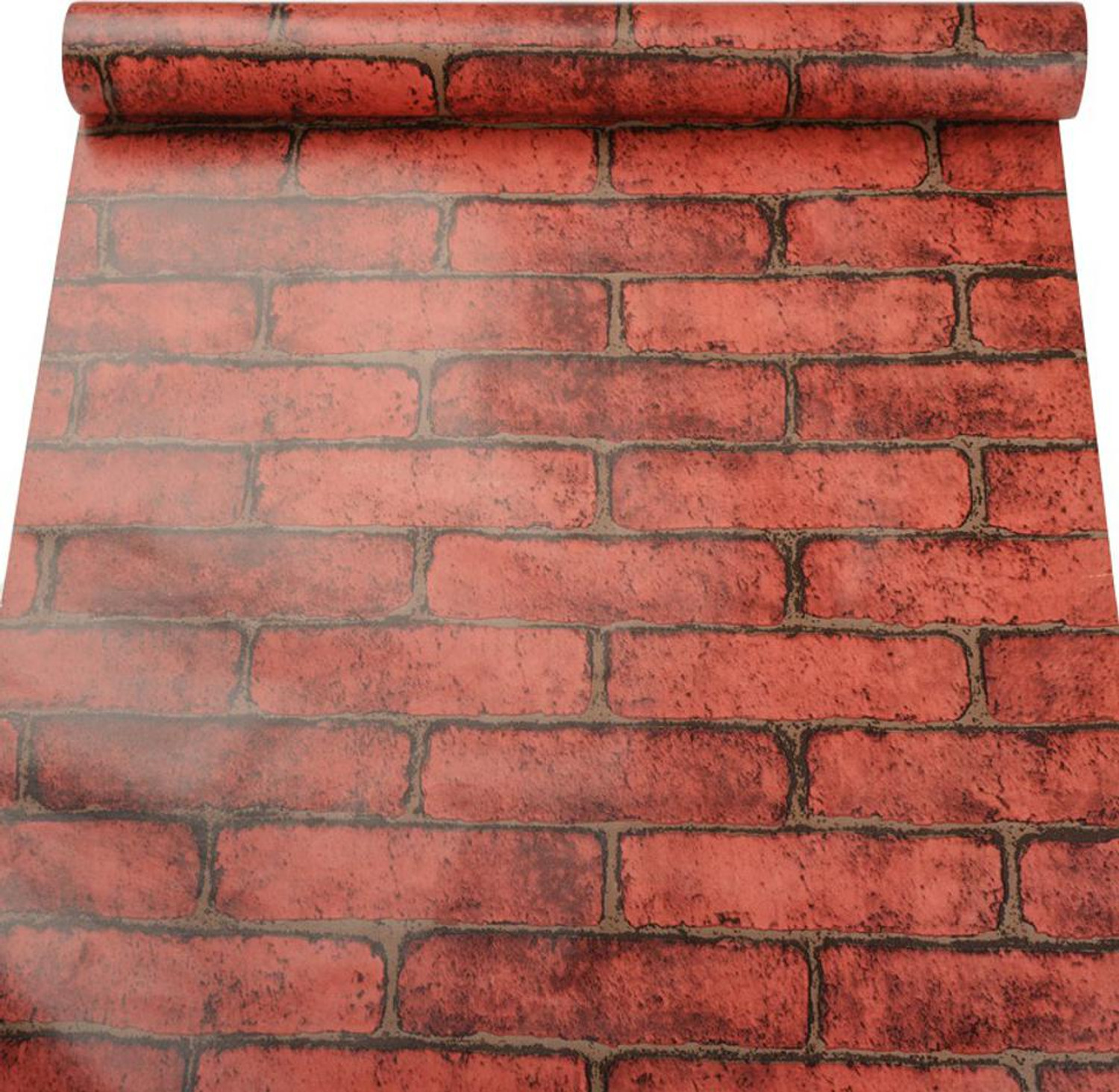 Image of Flipkart SmartBuy 300 cm Wall Stickers Wallpaper Red Bricks Blocks Modern Bedroom Decor Self Adhesive Self Adhesive Sticker