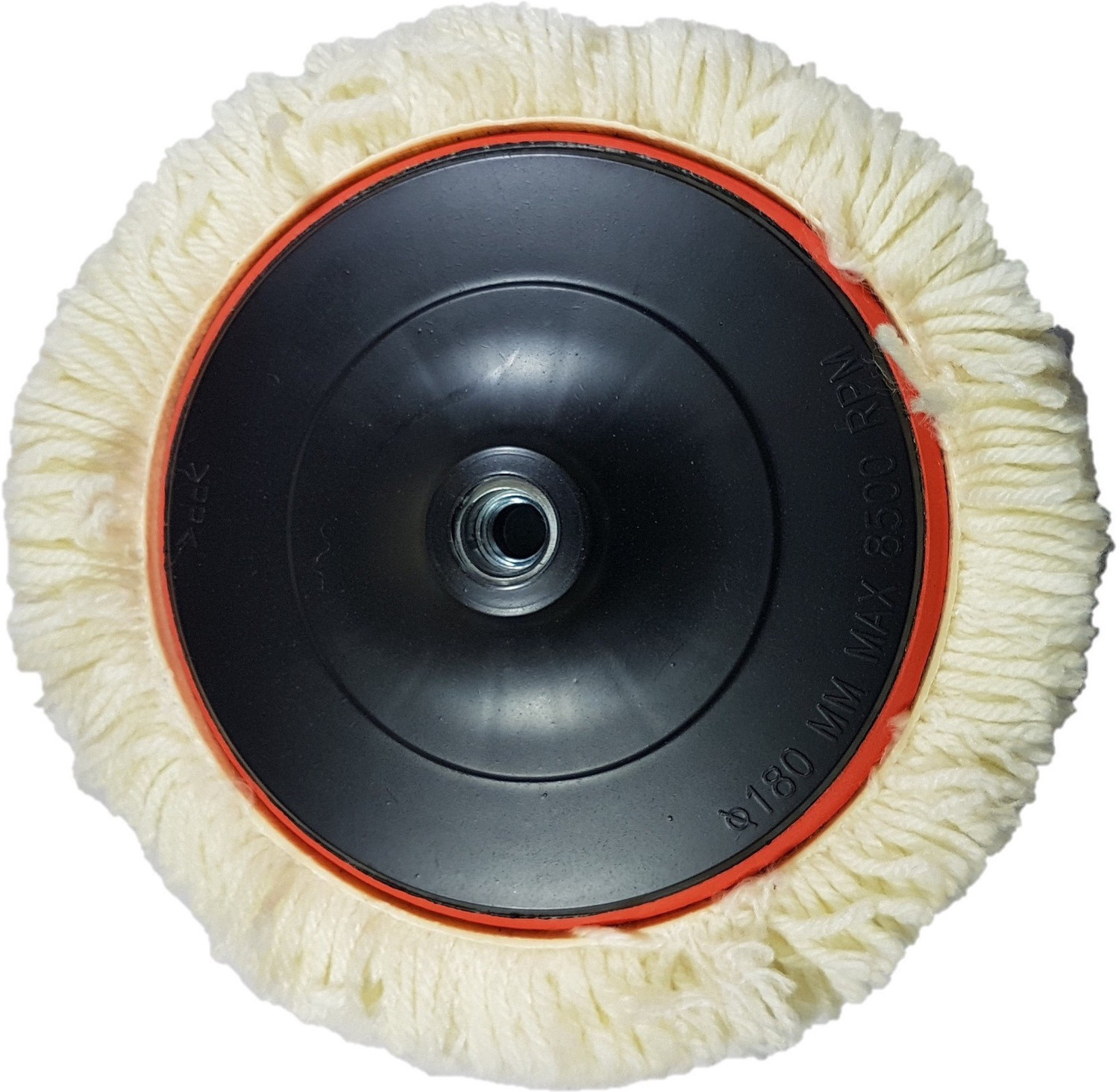 Image of Qualigen 7 inch backup pad and wool pad for Vehicle Polisher