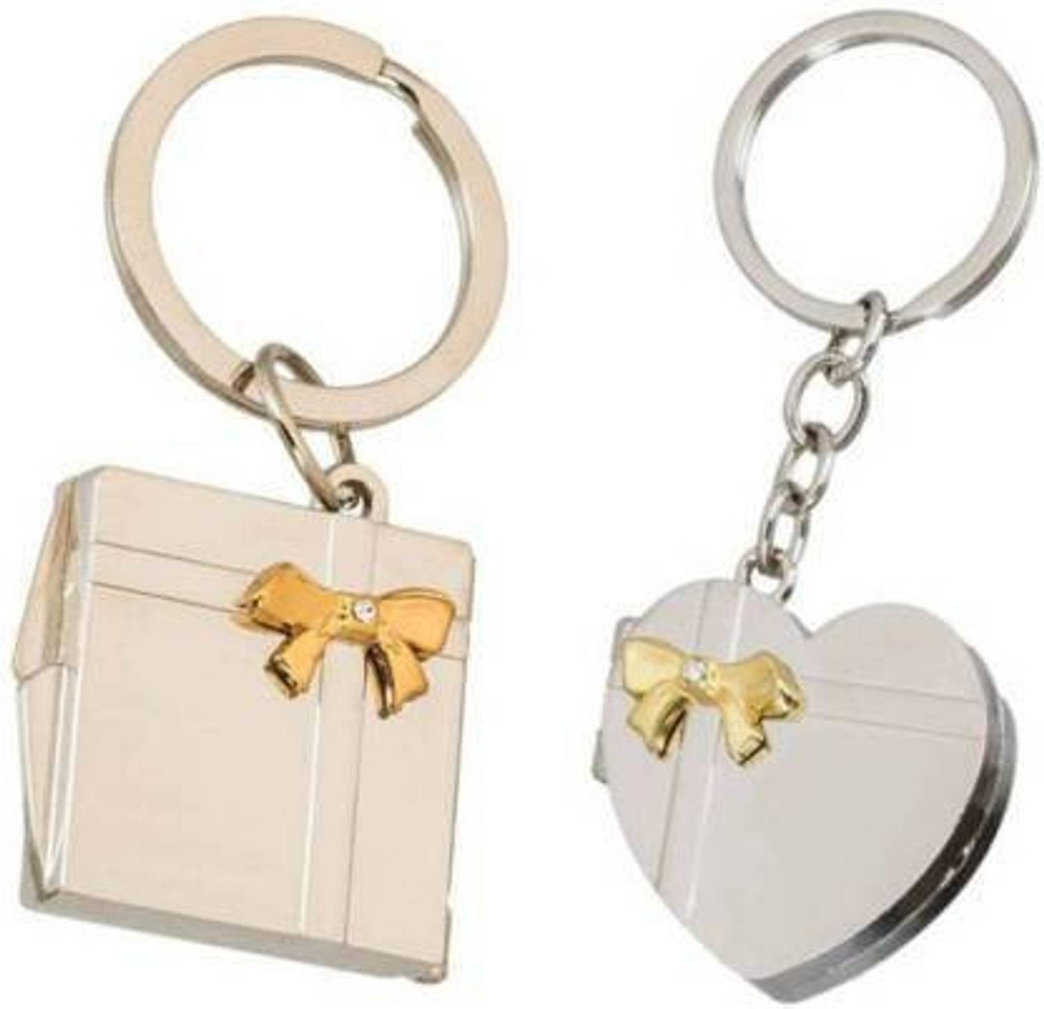 metalbuy ROYAL HUB TWO BEAUTIFUL PHOTO FRAME KEY CHAINS OF METAL WITH STYLISH LOOK (SET OF 2) Key Chain