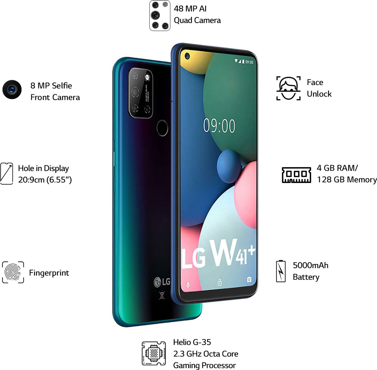 Image of LG W41 Plus (Magic Blue, 128 GB)