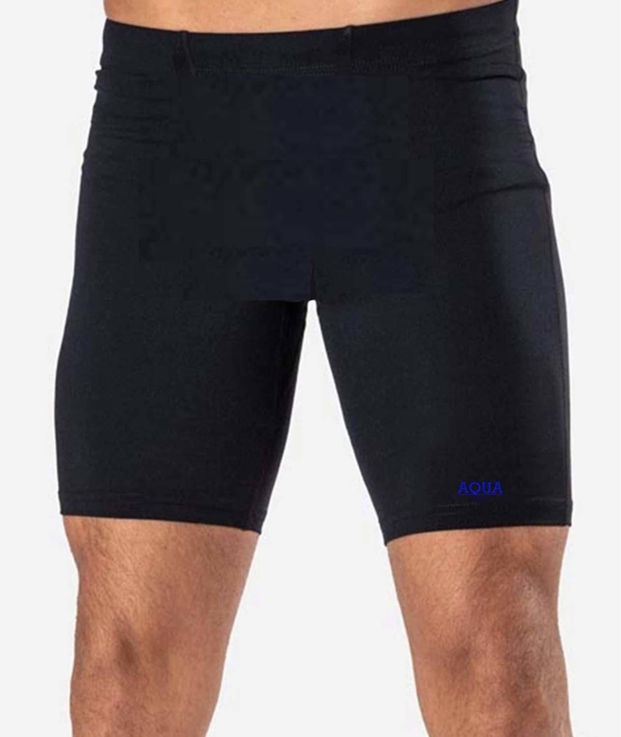 AQUA holic Solid Men Black Cycling Shorts