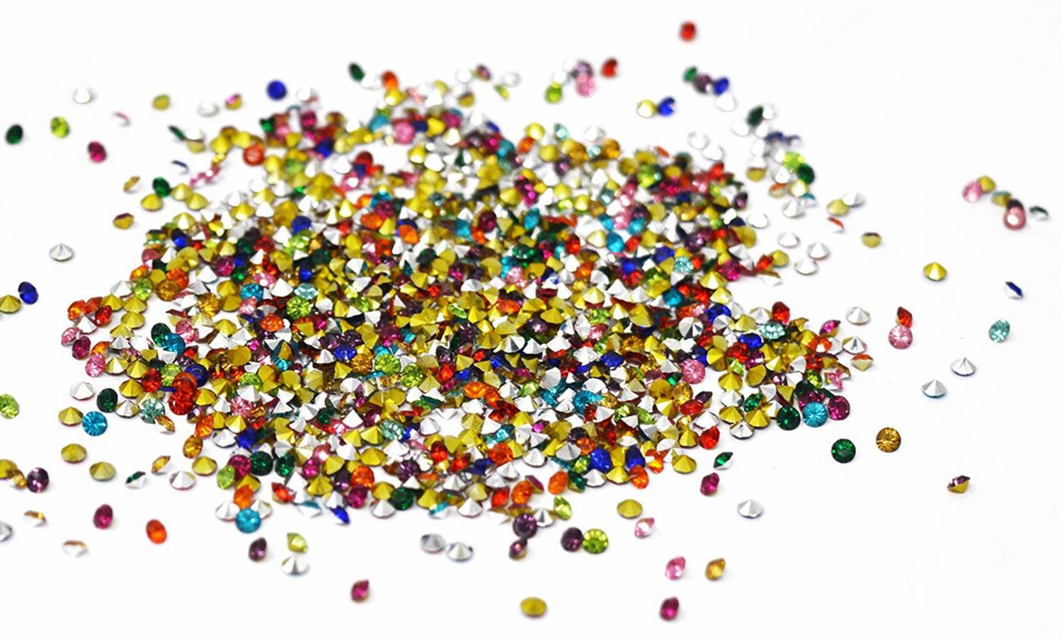 adbeni Manicure Accessories Resin Stone Multi Color Flatback-4011, 10g For Nail Art Decoration