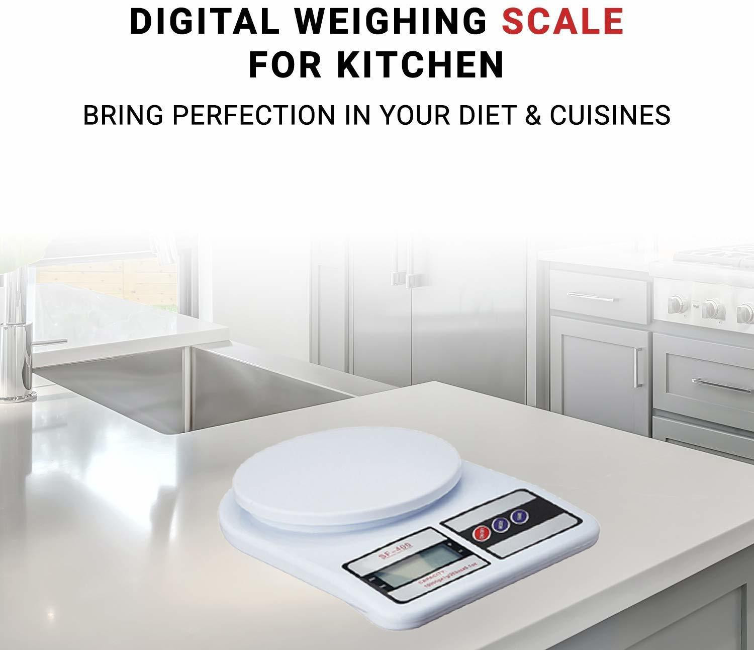 Image of My Machine Digital Kitchen Weighing Machine Multipurpse Electronic Weight Scale LCD Display Digital Kitchen Timer