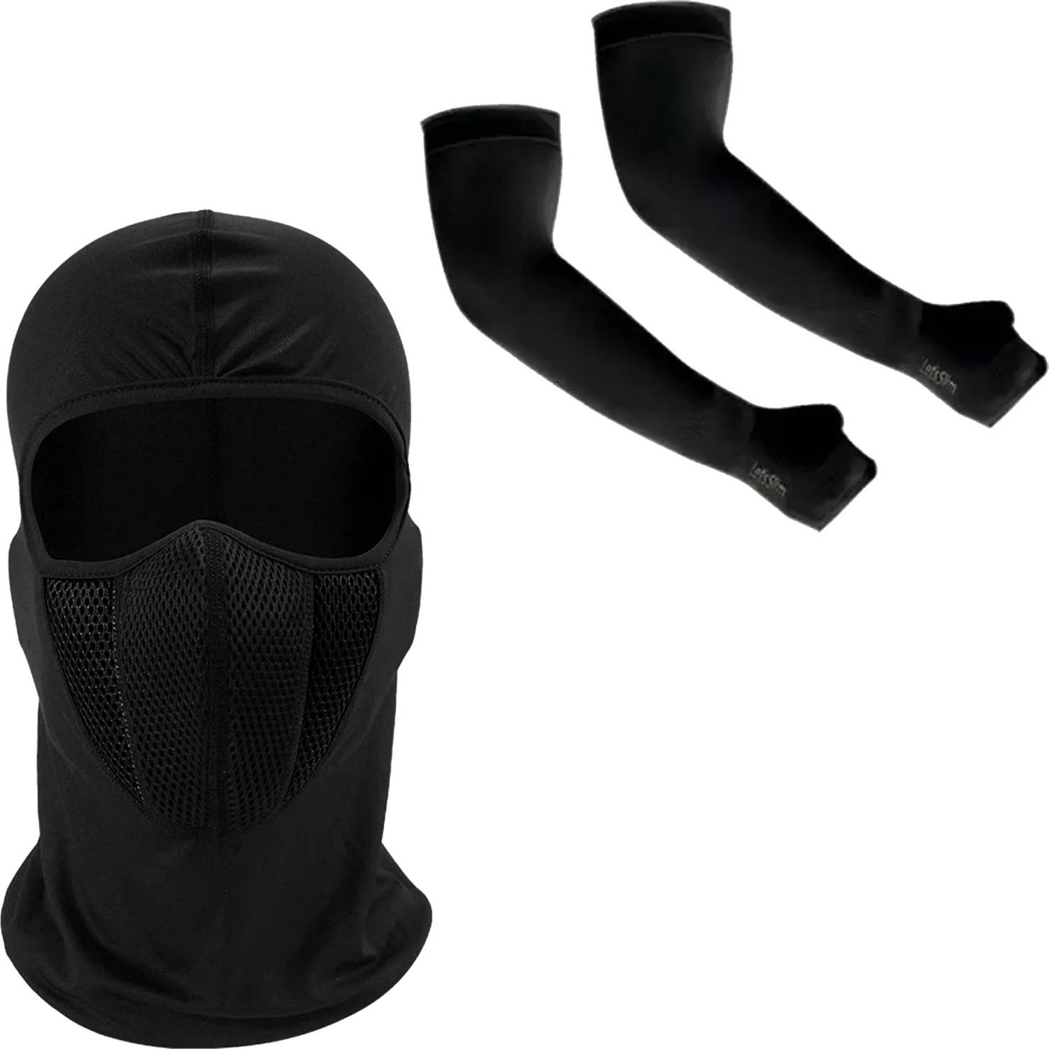 aksmit 1 Pair Arm Sleeves+1 Balaclava Combo