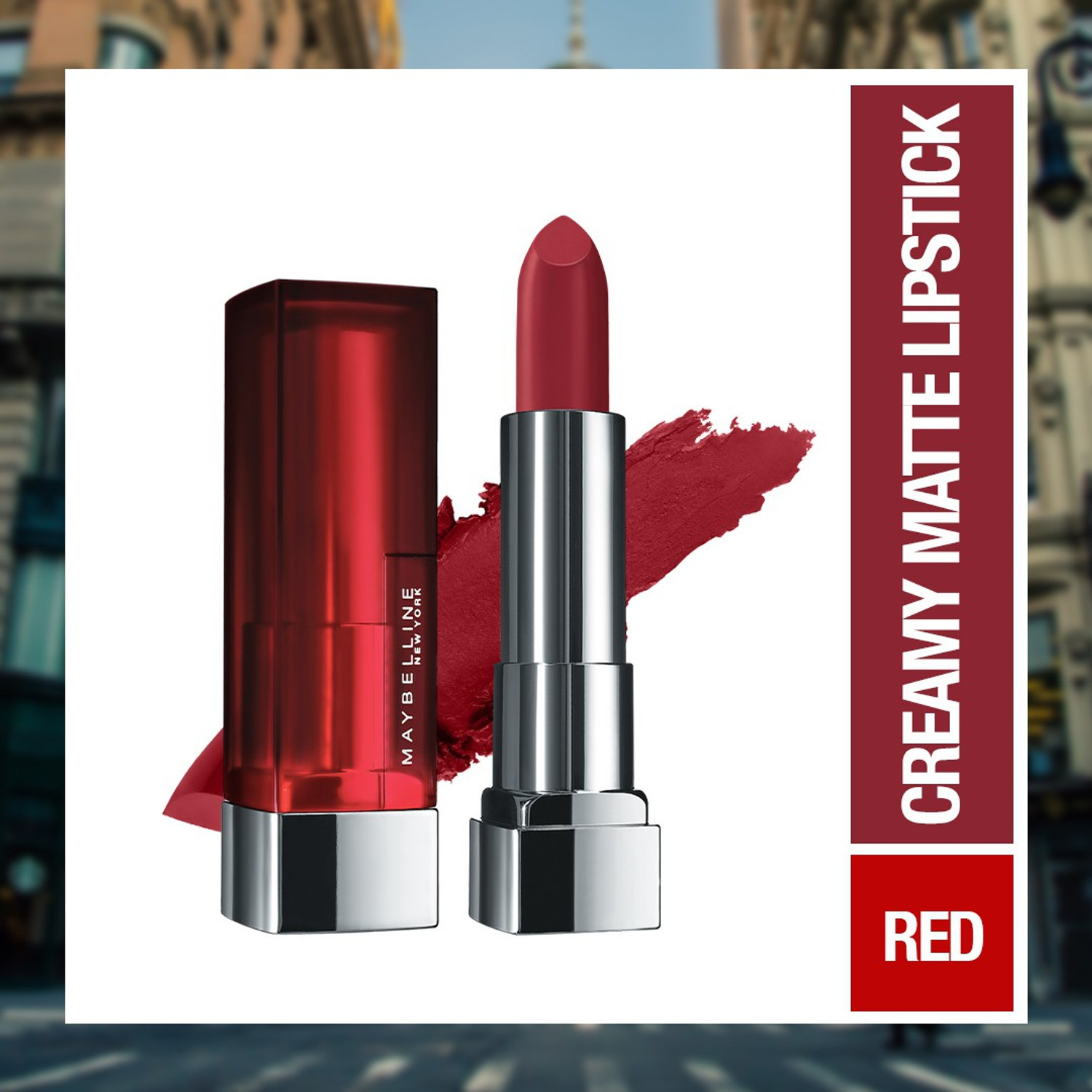 Image of MAYBELLINE NEW YORK Color Sensational Creamy Matte Lipstick (Cherry Chic, 3.9 g)