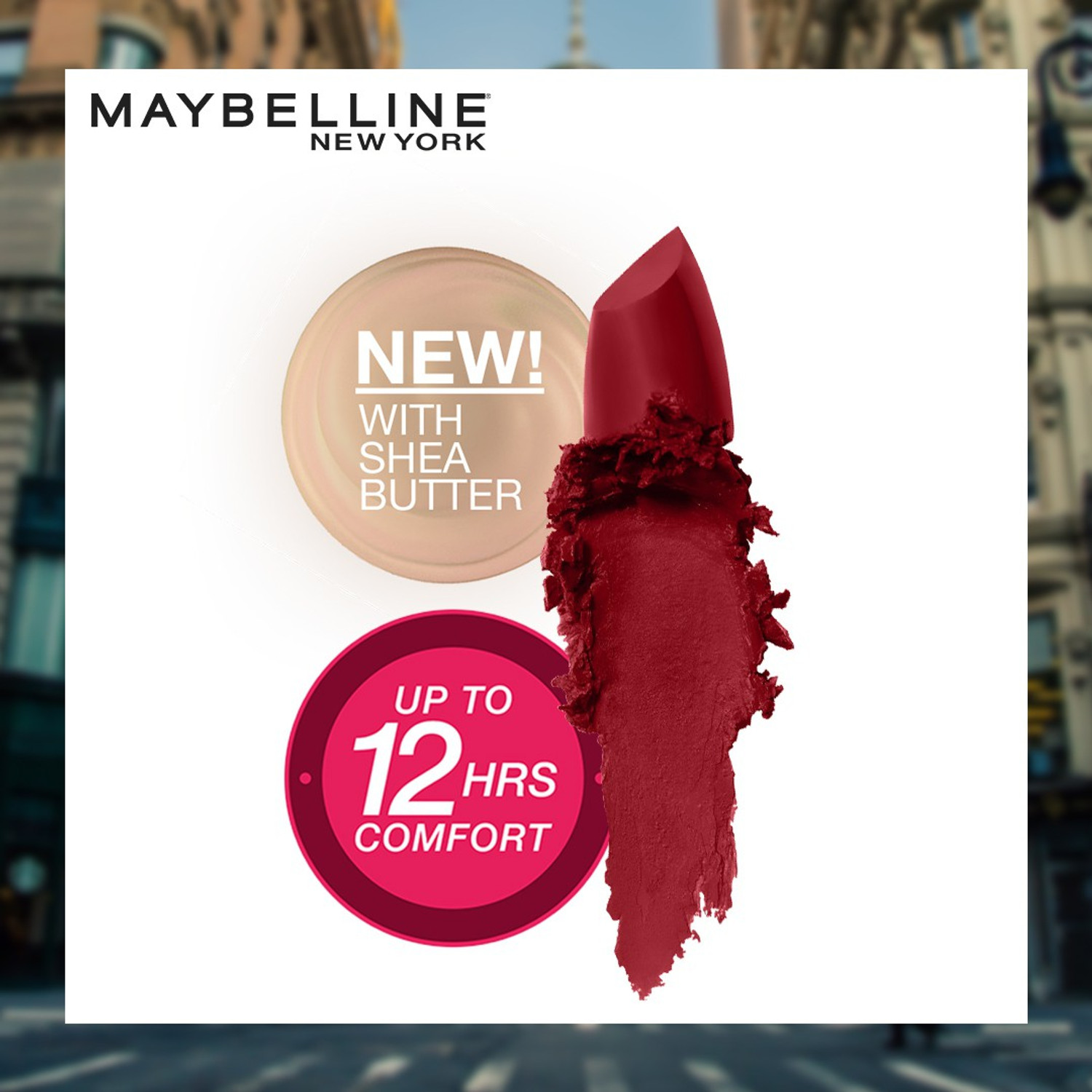 Image of MAYBELLINE NEW YORK Color Sensational Creamy Matte Lipstick (Cherry Chic, 3.9 g)