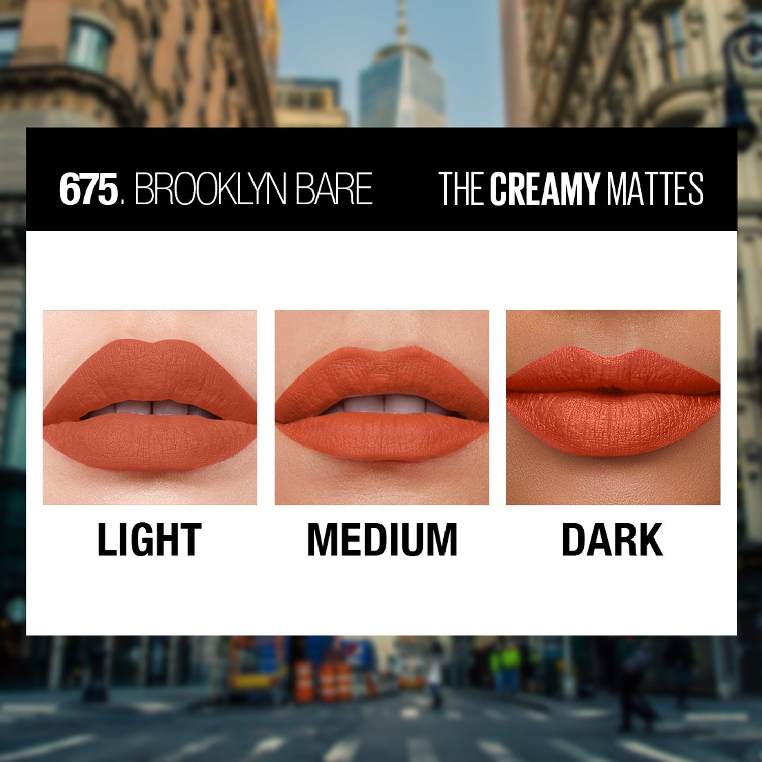 Image of MAYBELLINE NEW YORK Color Sensational Creamy Matte Lipstick, 675 Brooklyn Bare, 3.9g