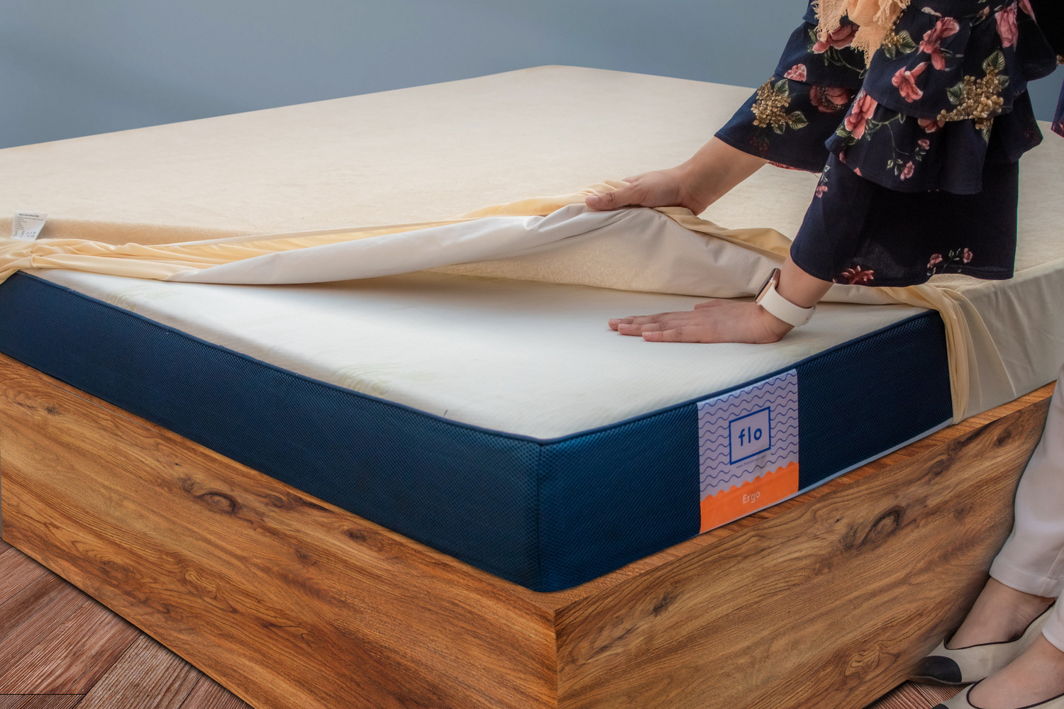 FLO Queen Size Fitted Terry Cotton Breathable, Stretchable, Waterproof Mattress Cover
