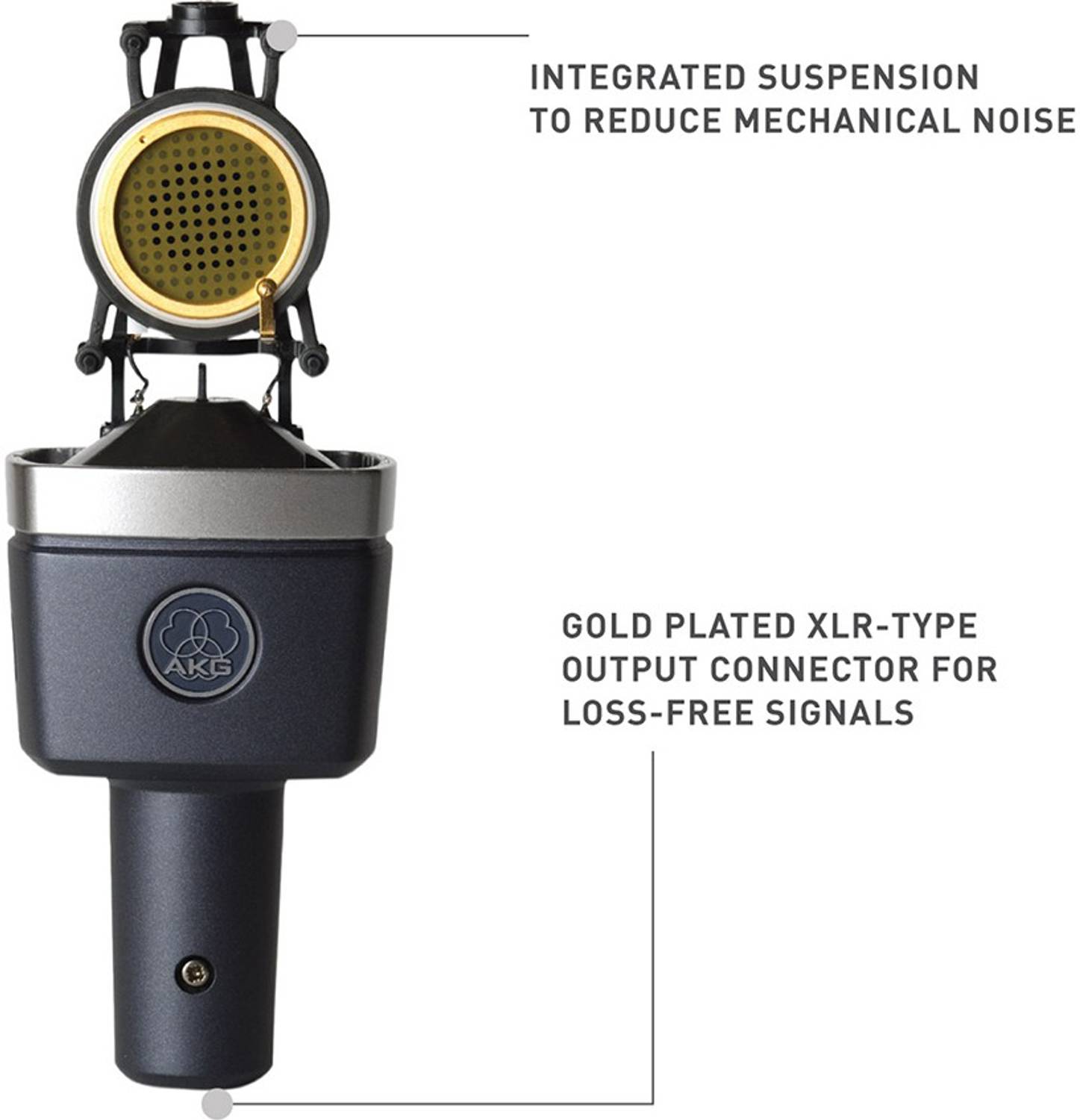 AKG C214① AKG Pro Audio C214 Stereo Set Condenser Microphone, Cardioid
