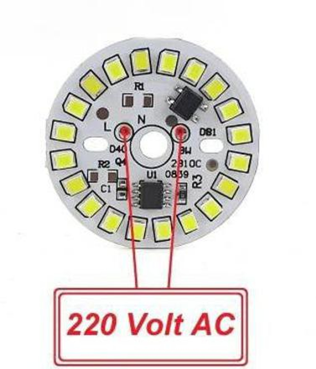 Image of geeta enterprises 20 Pics 9 Watt Direct On Board LED Bulb Raw Material WHITE Color Light Electronic Components Electronic Hobby Kit