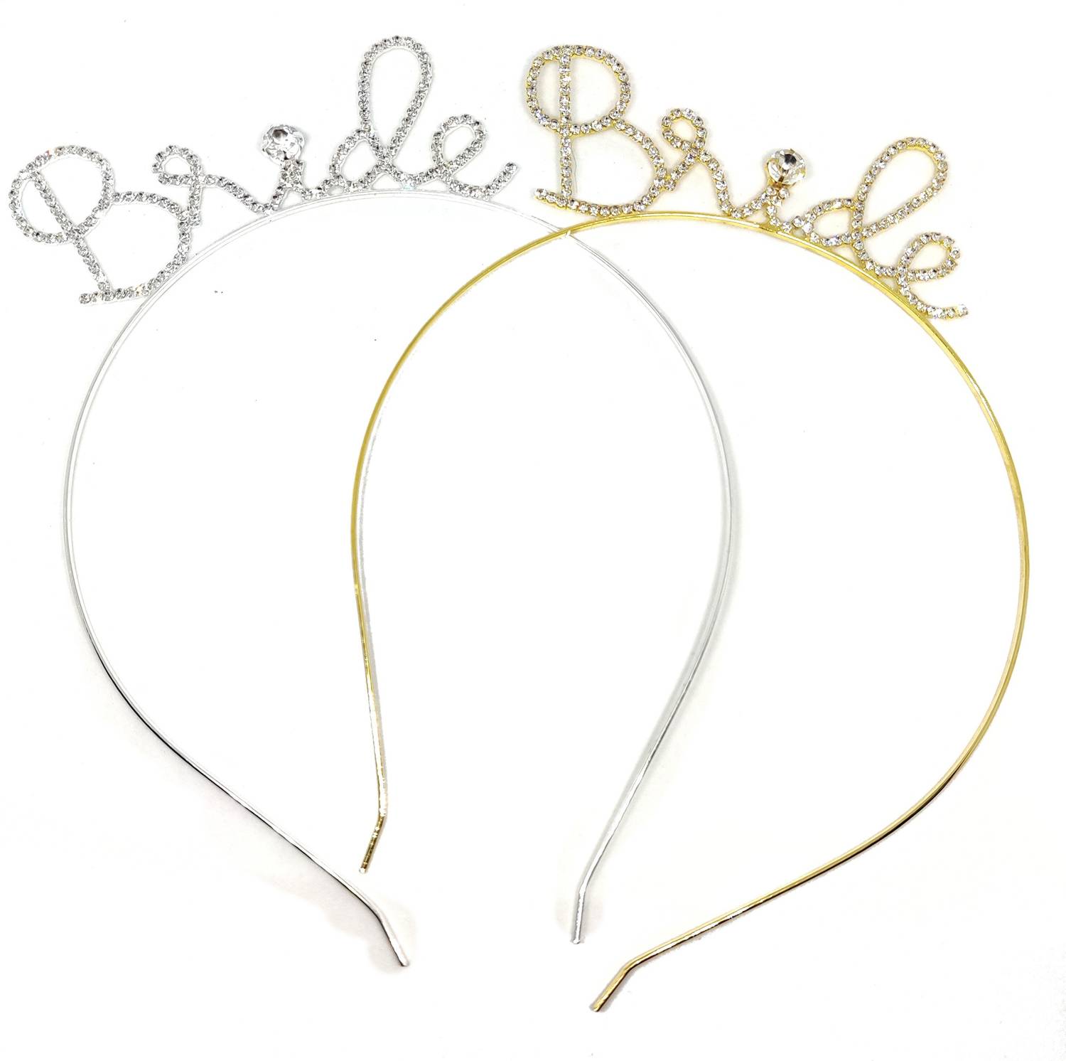 Bunty Silver Bride and Gold Bride Combo Crystal Crown Tiara for Girls Hair Band Hair Band