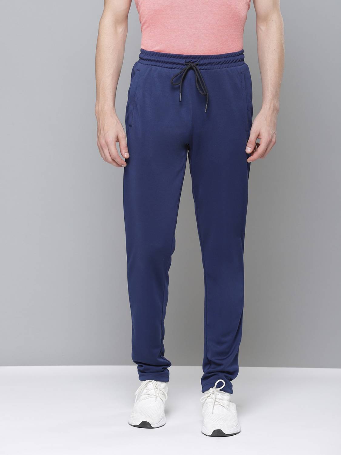 ALCIS Solid Men Blue Track Pants