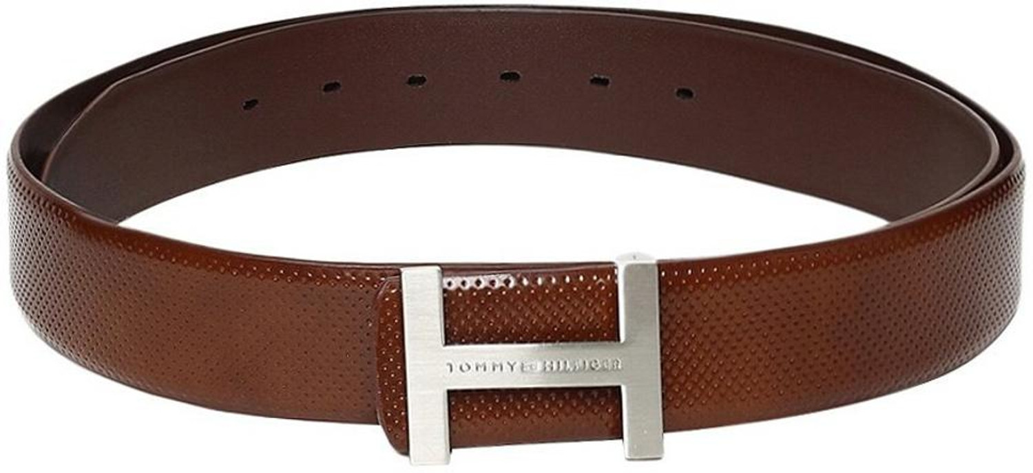 Image of TOMMY HILFIGER Men Formal Tan Genuine Leather Belt