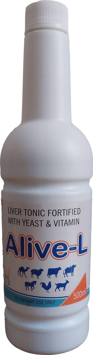 Alive - L Liver Tonic Fortified With Yeast & Vitamin for Cows, Buffaloes, Poultry, Horses Pet Health Supplements