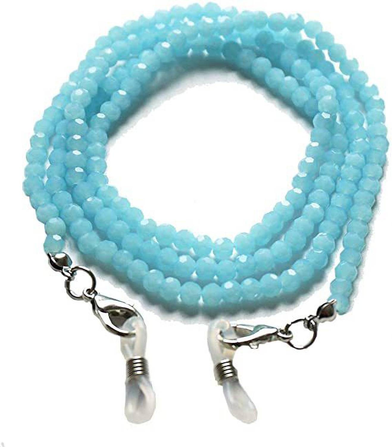 AVfashion india Crystal Aqua Colour stone Beads Eyeglassess Crystal Stone Layered