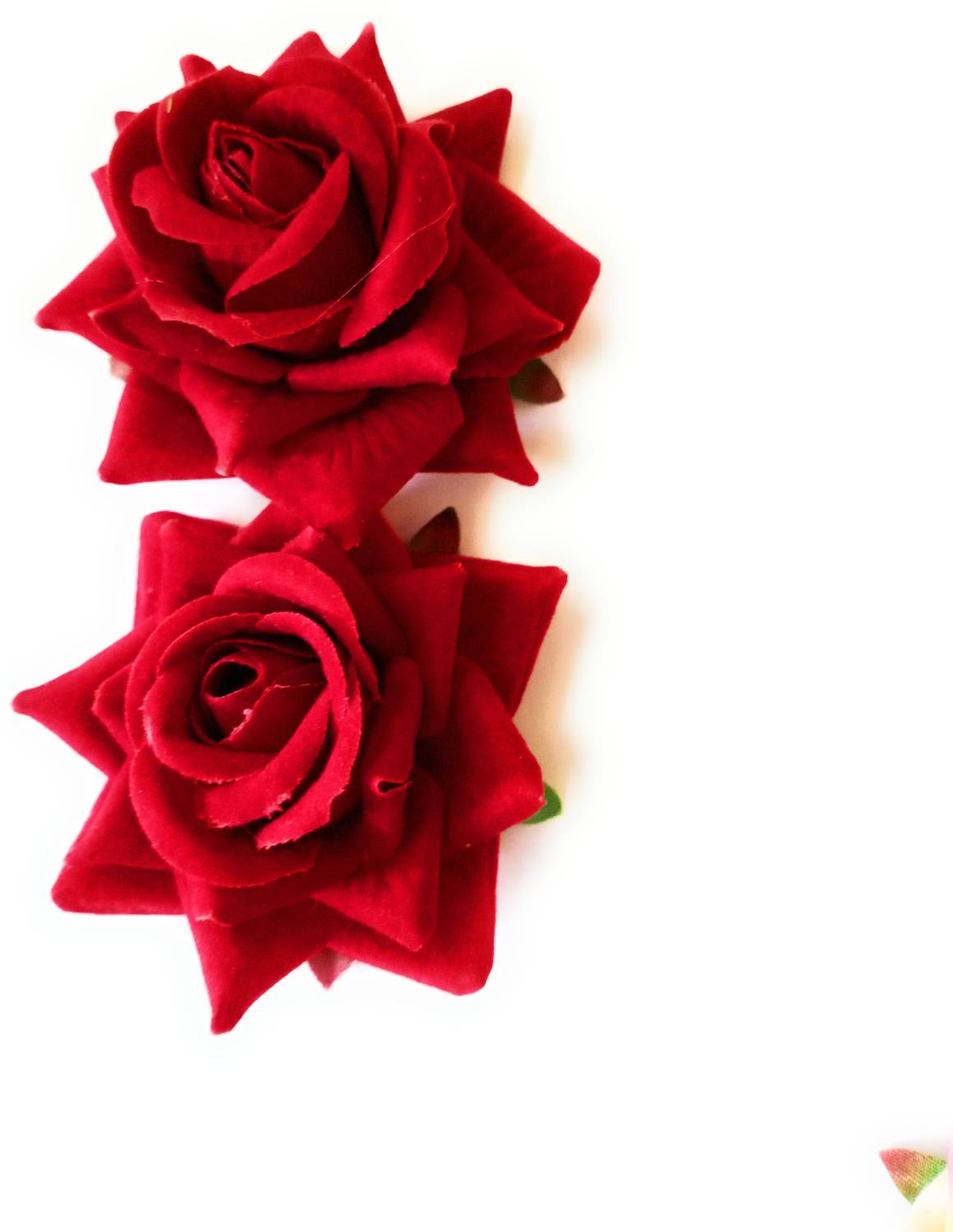 Ashish Fashion Red Rose Flower Tiktok Hair Clips / Pins For Party Wear Girls Accessories Hair Pin