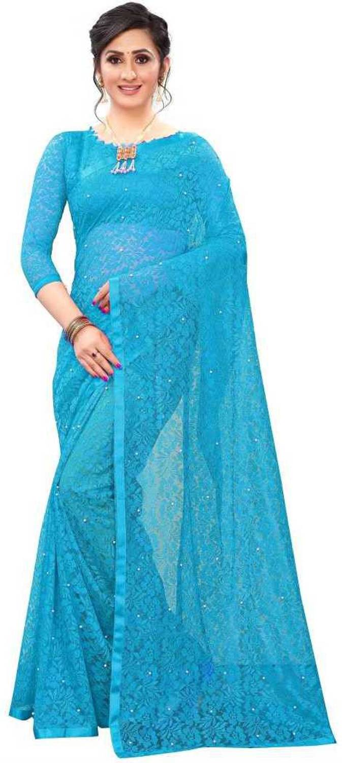 bv design Embellished Bollywood Net Saree