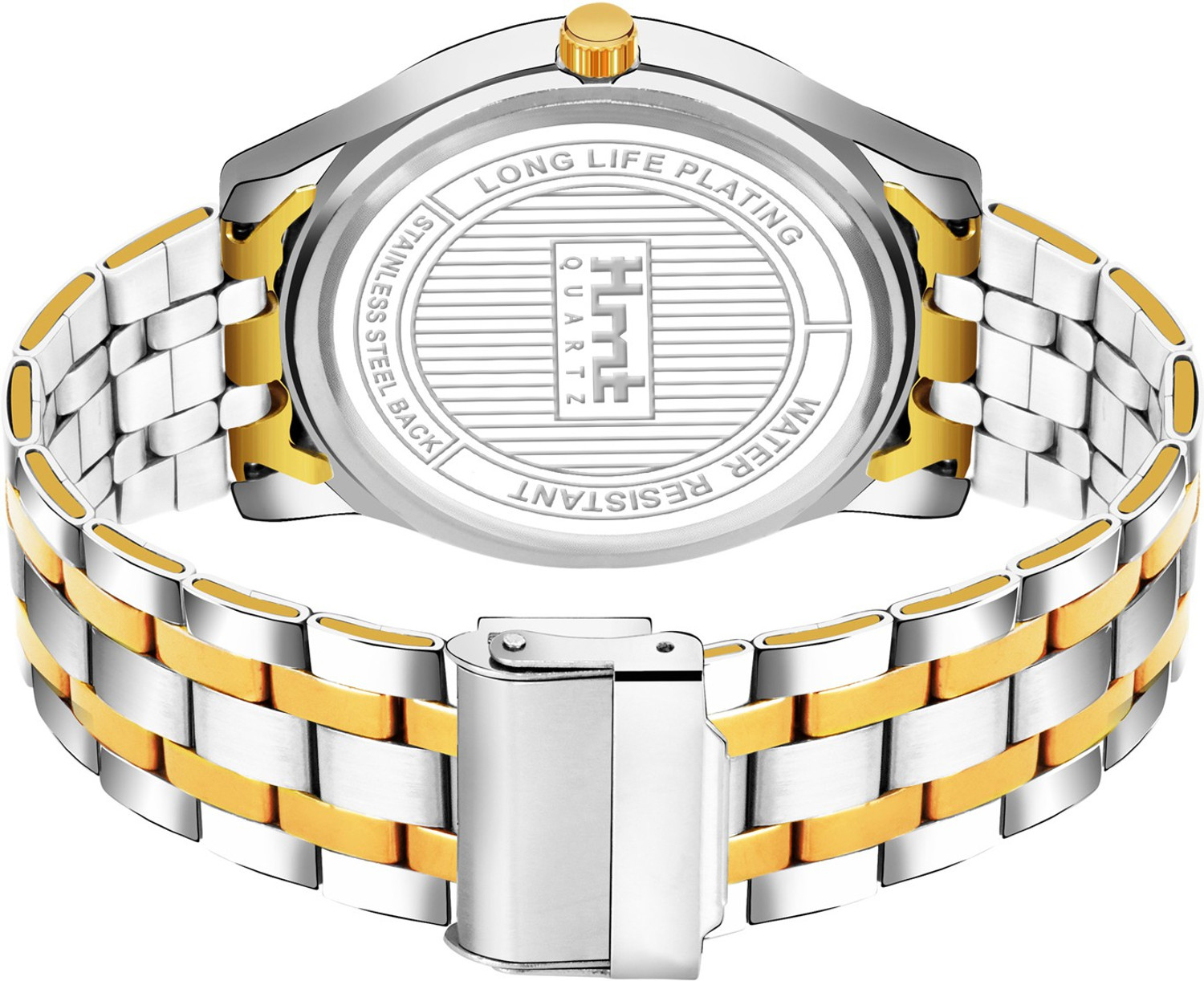 Image of EHMT HM-336-SILVER HM-336-SILVER Gold Platted Premium Analog Watch - For Men