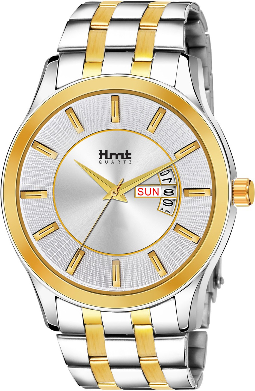 Image of EHMT HM-336-SILVER HM-336-SILVER Gold Platted Premium Analog Watch - For Men