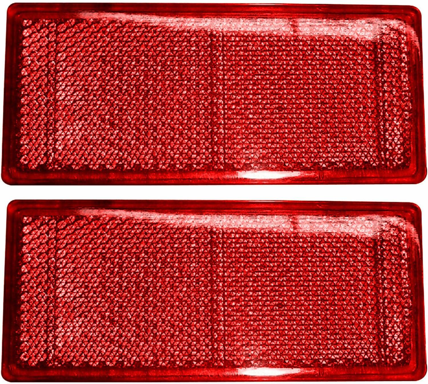 Allpartssource Red Reflex Rectangle Shape Reflector Car Reflector Light