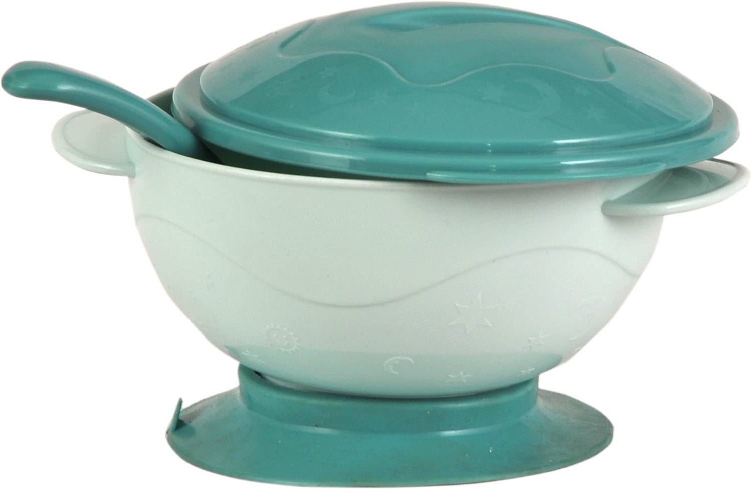 Adore Premium Food Grade Baby Food Bowl with Spoon set - Vaccum Base for Easy locking and Mess Free Feeding - Smooth and Safe - Air Tight - Leak Proof - Food Grade Plastic